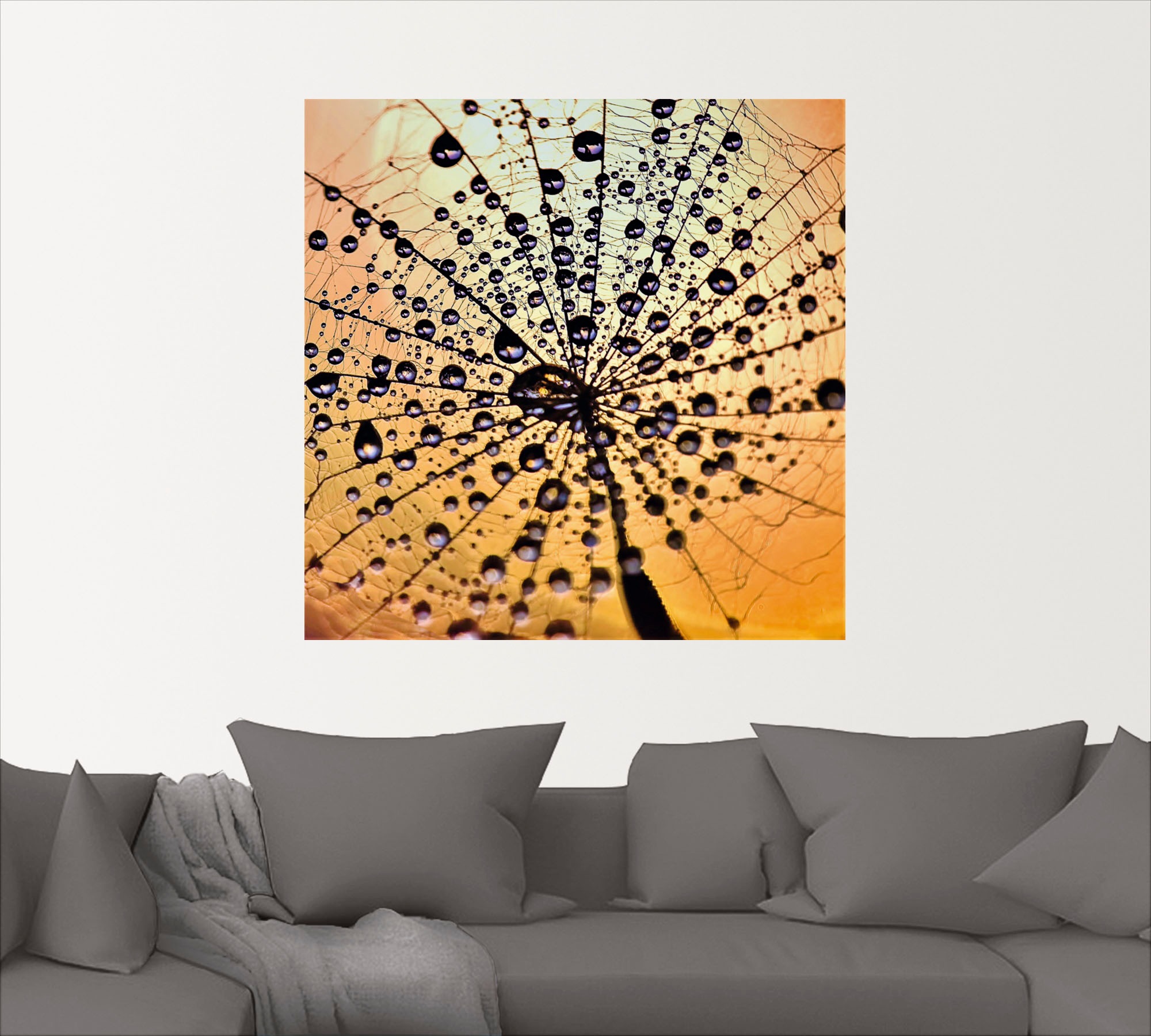 Artland Wandbild »Pusteblume Tröpfchenfang«, Blumen, (1 St.), als Leinwandbild, Wandaufkleber in verschied. Größen