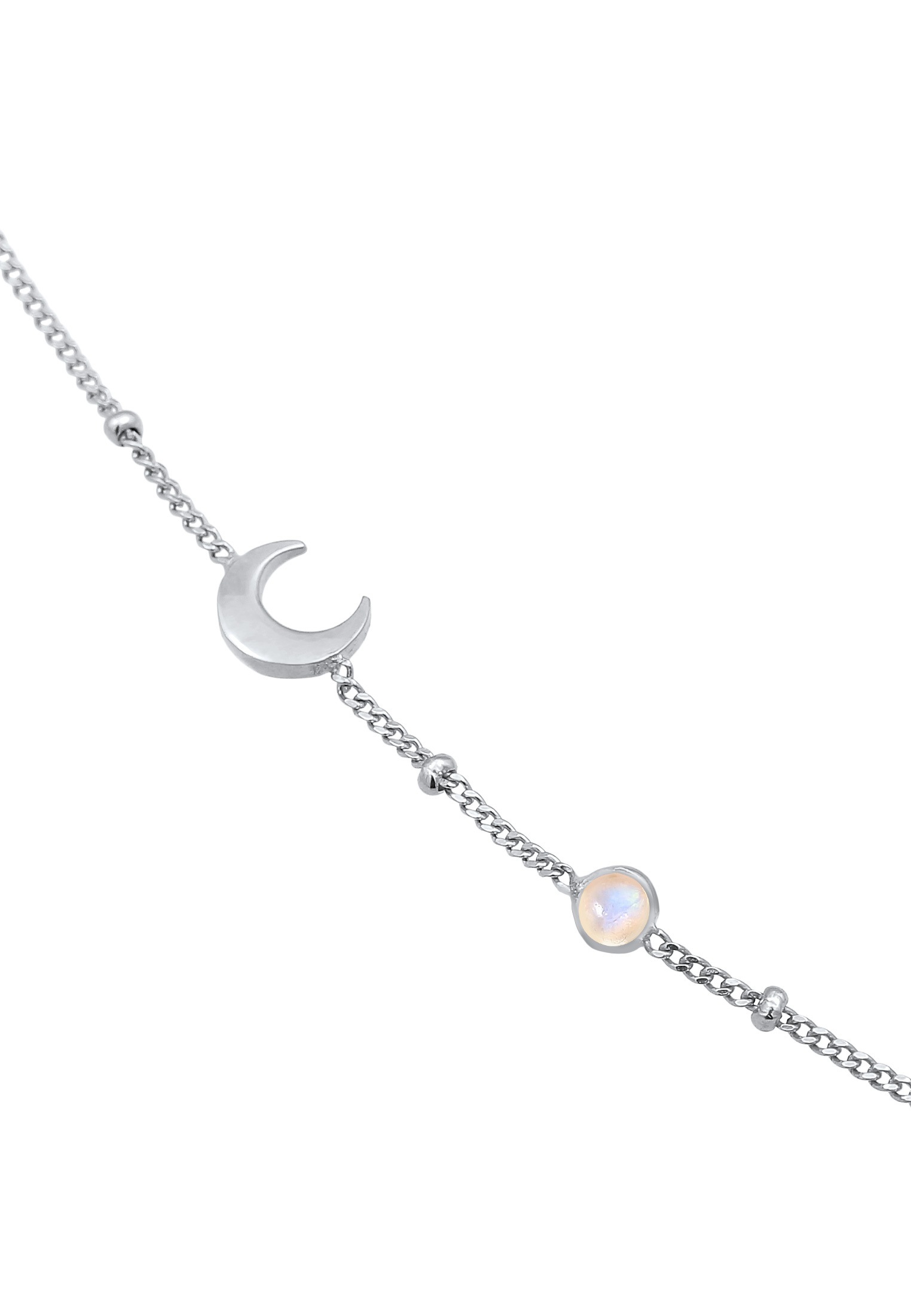 Elli Ohrring und Ketten Set »Schmuckset Halbmond Mond Mondstein Astro 925 Silber«