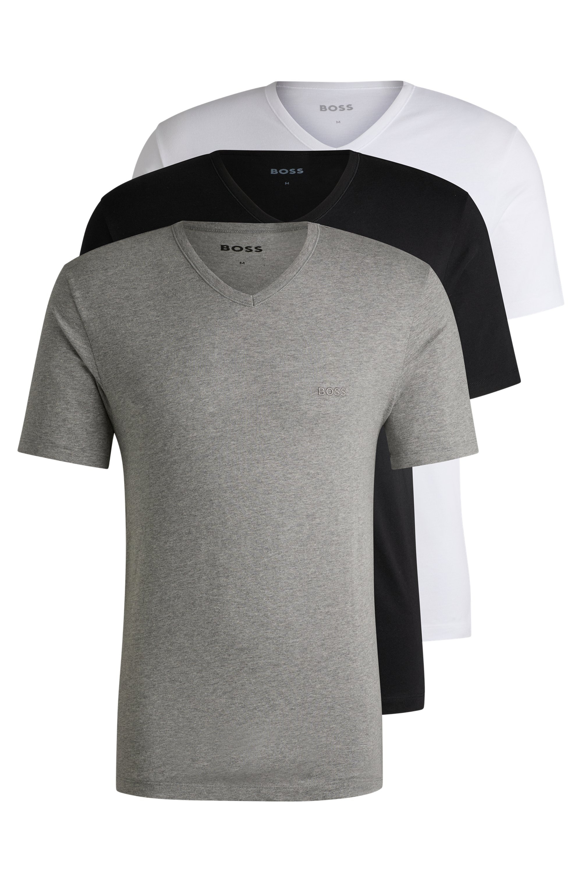 BOSS V-Shirt »T-Shirt VN 3P CO«, (Packung)