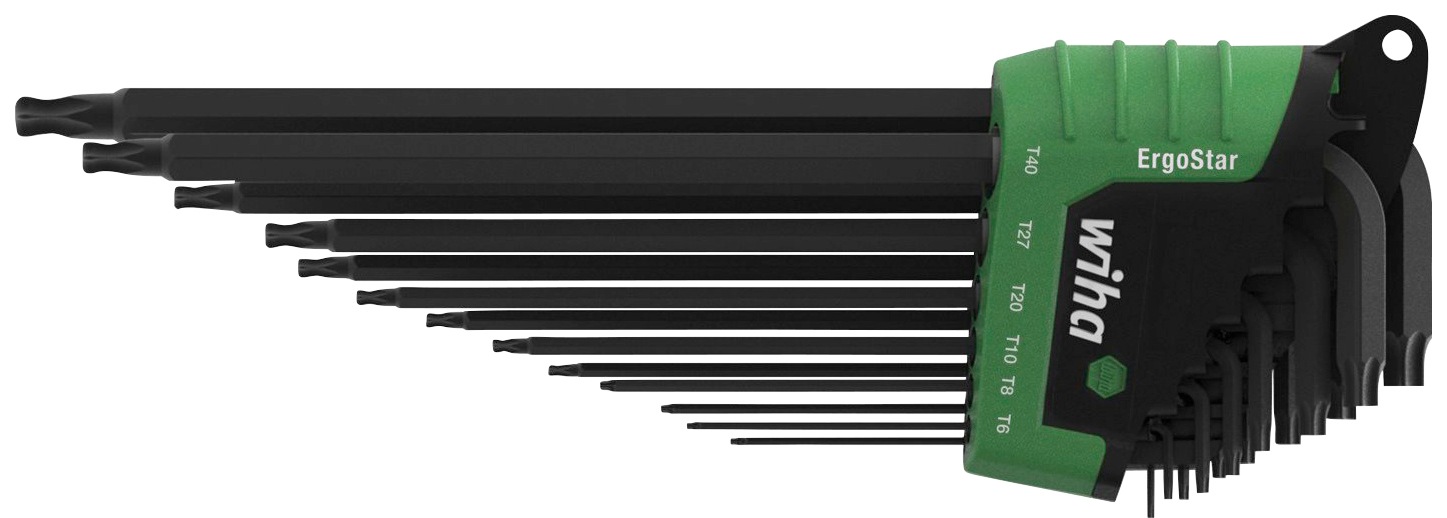 Wiha Werkzeugset »Stiftschlüssel (36487)«, 14-tlg. im ErgoStar-Halter, TORX® Kugelkopf, schwarzoxidiert