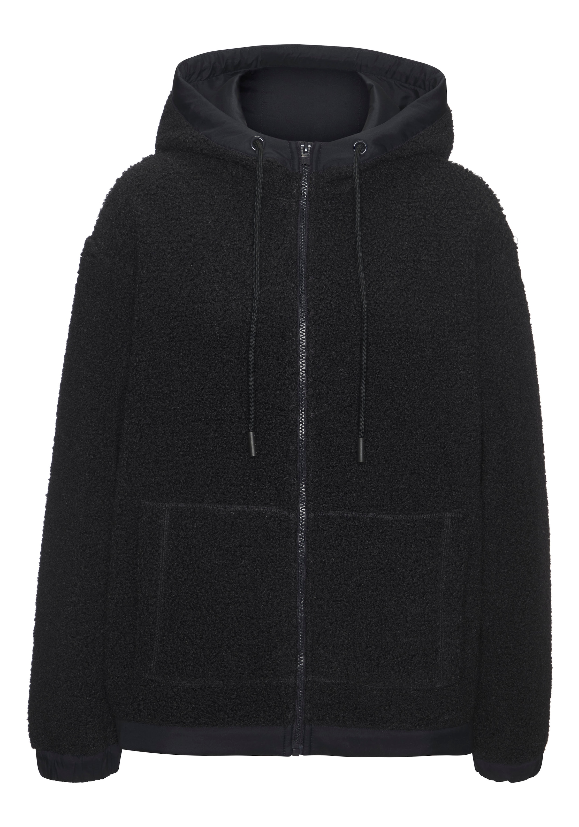 Elbsand Fleecejacke, mit Kapuze, aus Teddy-Fleece- mit Kapuze und schönem Logo auf der Rückseite