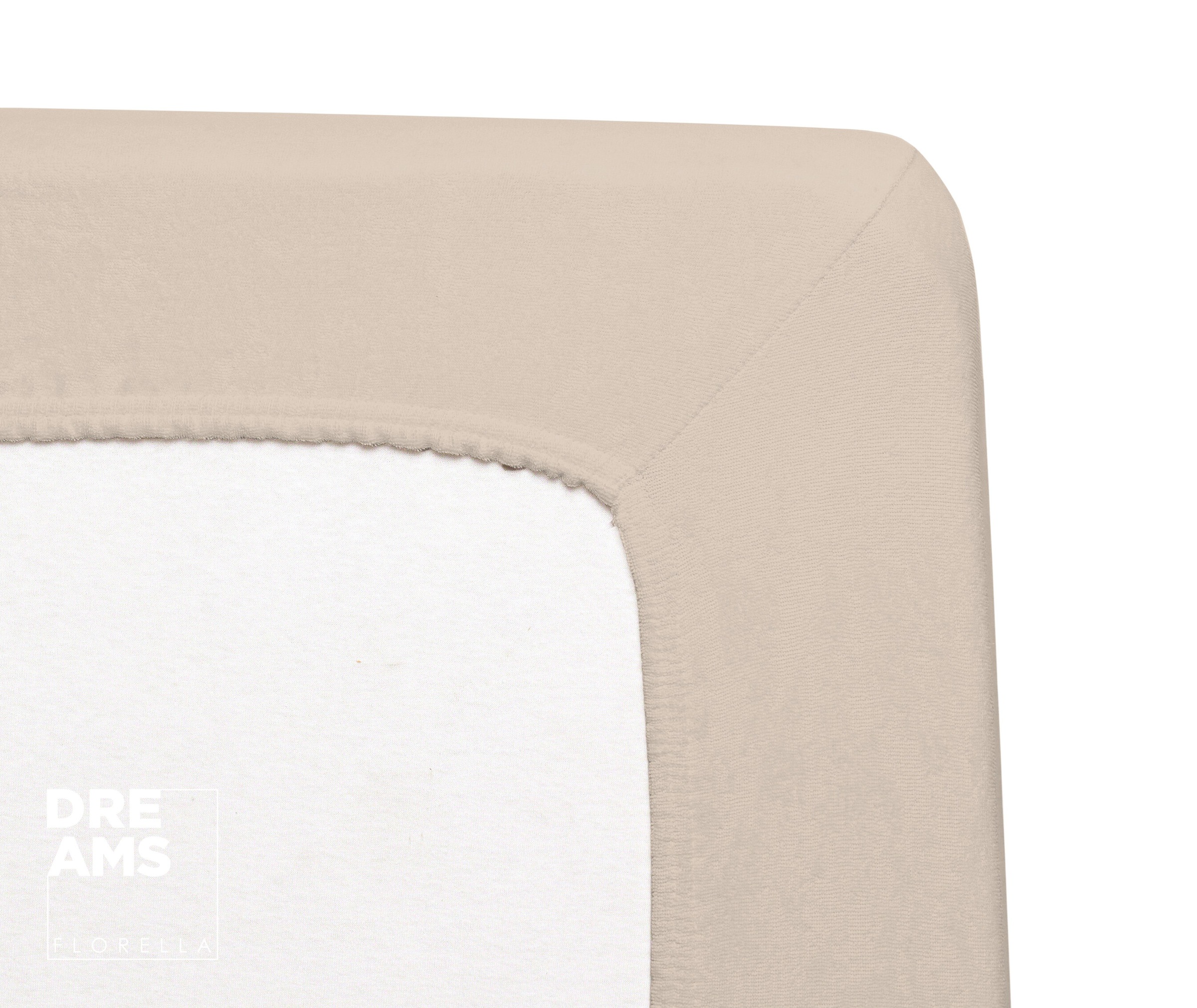 Florella Spannbettlaken »FS9, Flausch-Frottee, mit Rundum-Gummi, 80 % Baumwolle, 20 % Polyester«, für Matratzenhöhe bis 25 cm geeignet