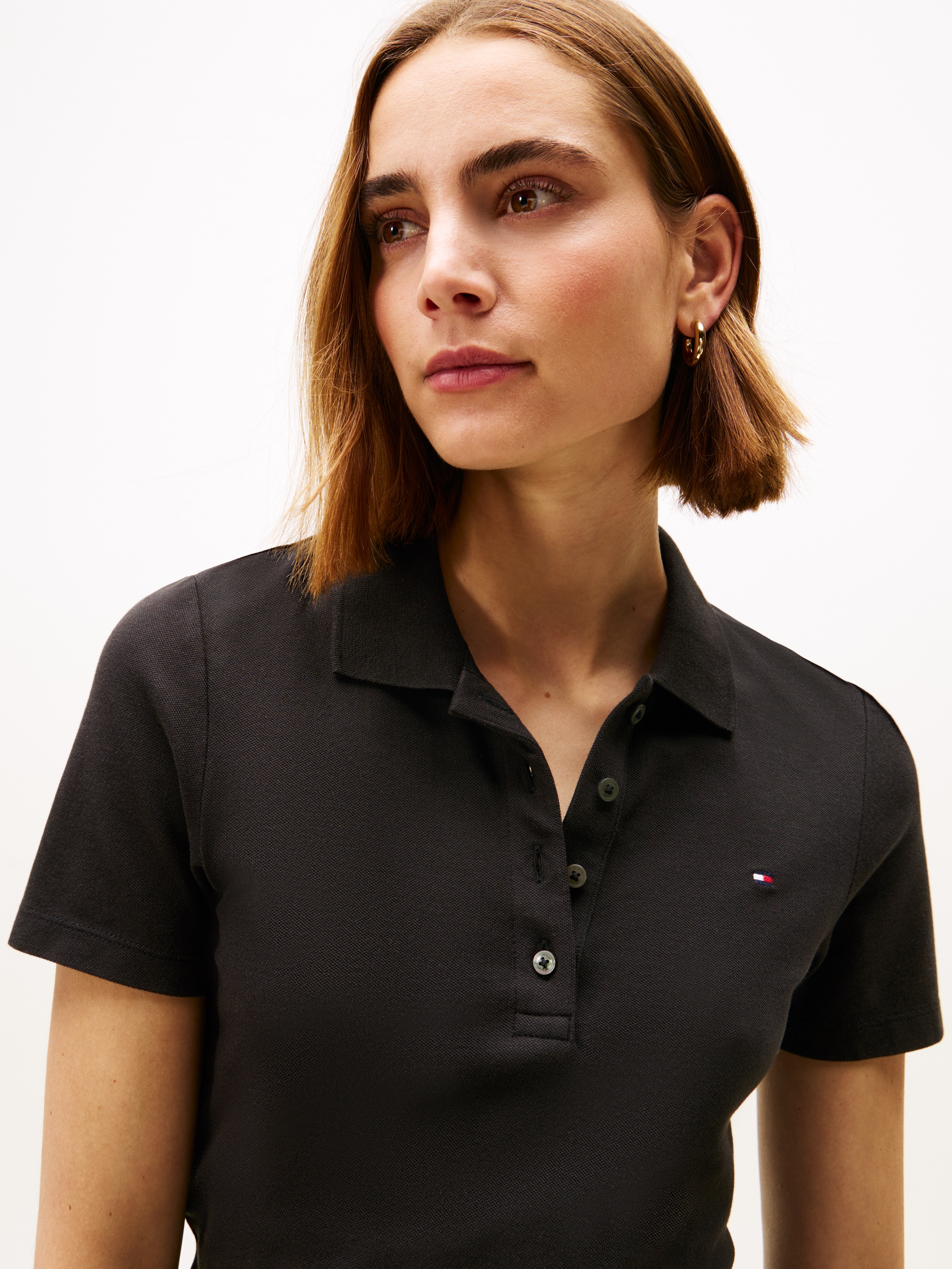 Tommy Hilfiger Poloshirt »1985 Slim Fit Pique Premium« mit Logostickerei, mit Seitenschlitzen