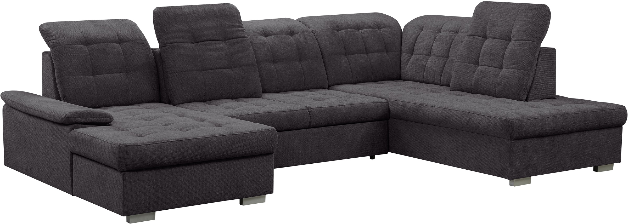 WERK2 Wohnlandschaft »Kordula-New U-Form«, Sofa in U-Form mit Schlaffunktion & Bettkasten, Schlafcouch
