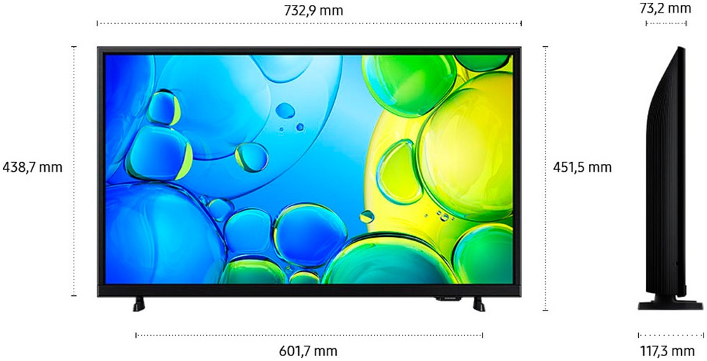 Samsung LED-Fernseher »GU32F6009FU«, Full HD, Smart-TV, HDR, Q-Symphony, Dolby Surround Sound, Triple Tuner, Smart-Hub