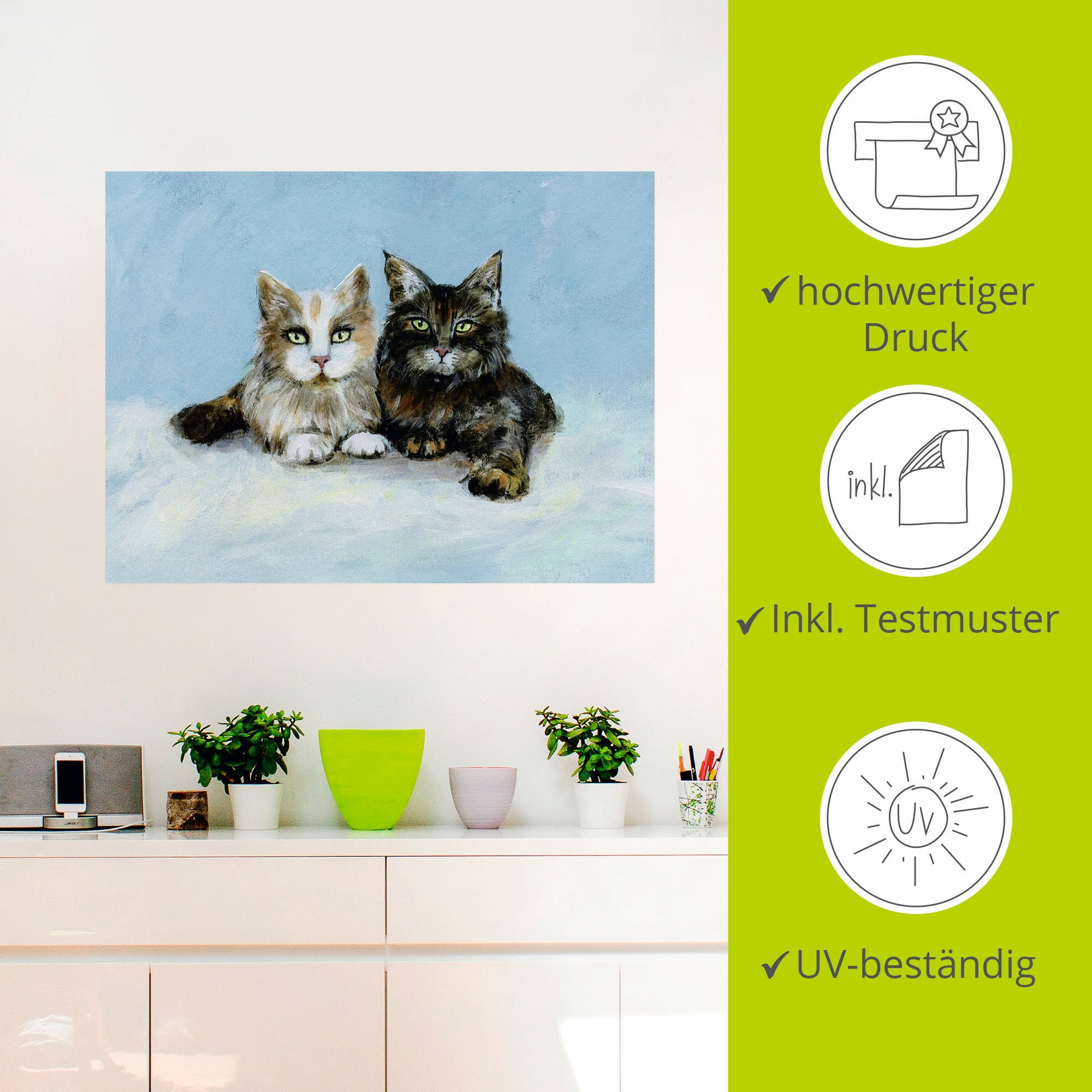Artland Wandbild »Junge Maine-Coon Katzen«, Haustiere, (1 St.), als Wandaufkleber in verschied. Größen