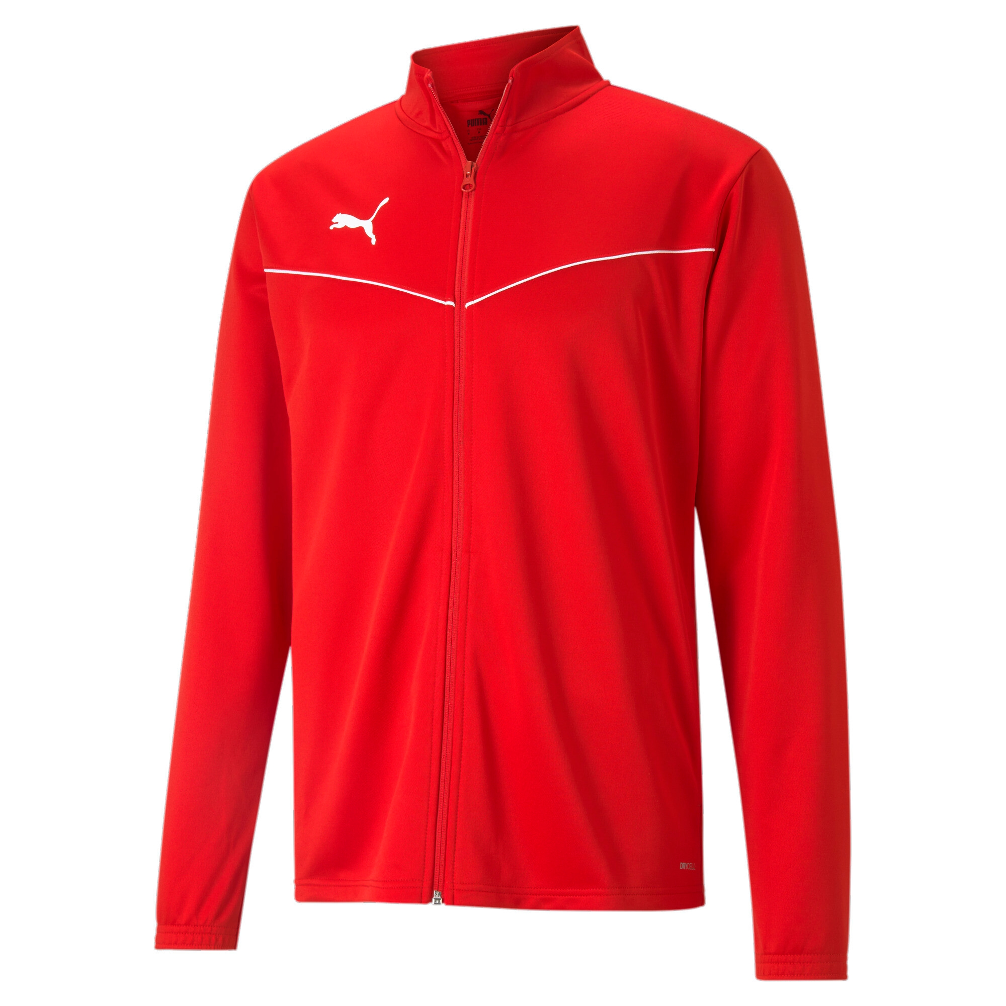 PUMA Trainingsjacke »TEAMRISE TRAINING POLY JACKET« ohne Kapuze sportlicher Stil mit kontrastfarbener Paspelierung