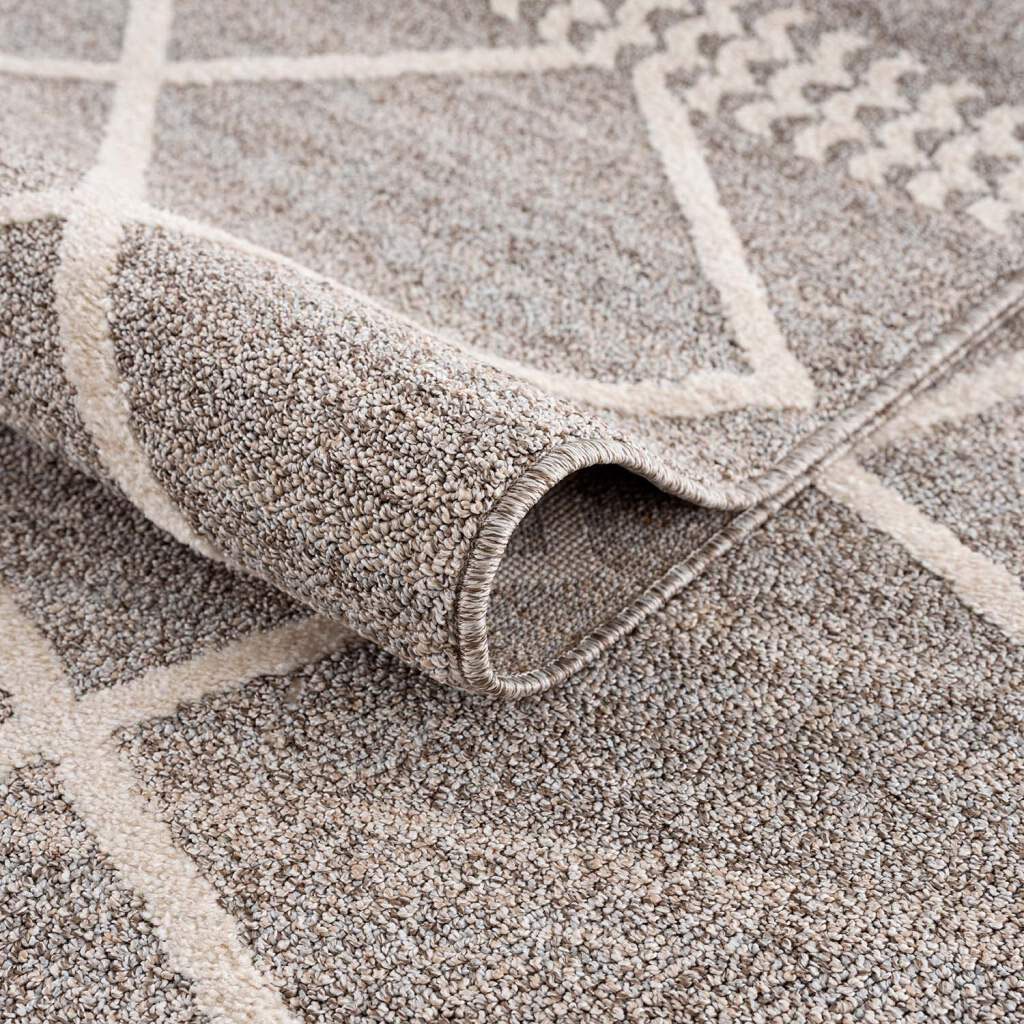 Kettfäden, OTTO Carpet mit Teppich »Art im rechteckig, City Online-Shop 2645«, Rauten-Optik Kurzflor,