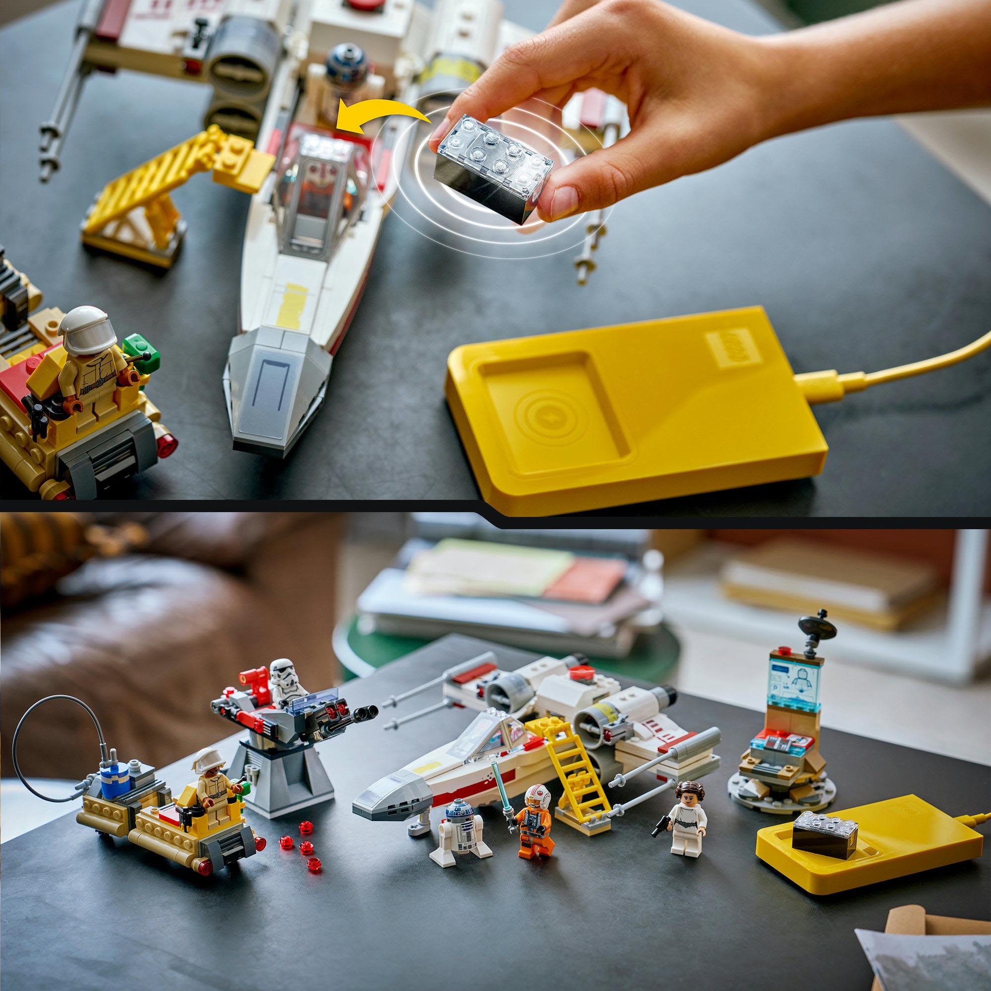 LEGO® Konstruktionsspielsteine »SMART Play: Lukes Rot Fünf X-Wing (75423), LEGO Star Wars™« inklusive SMART Brick; mit Licht- und Soundeffekten
