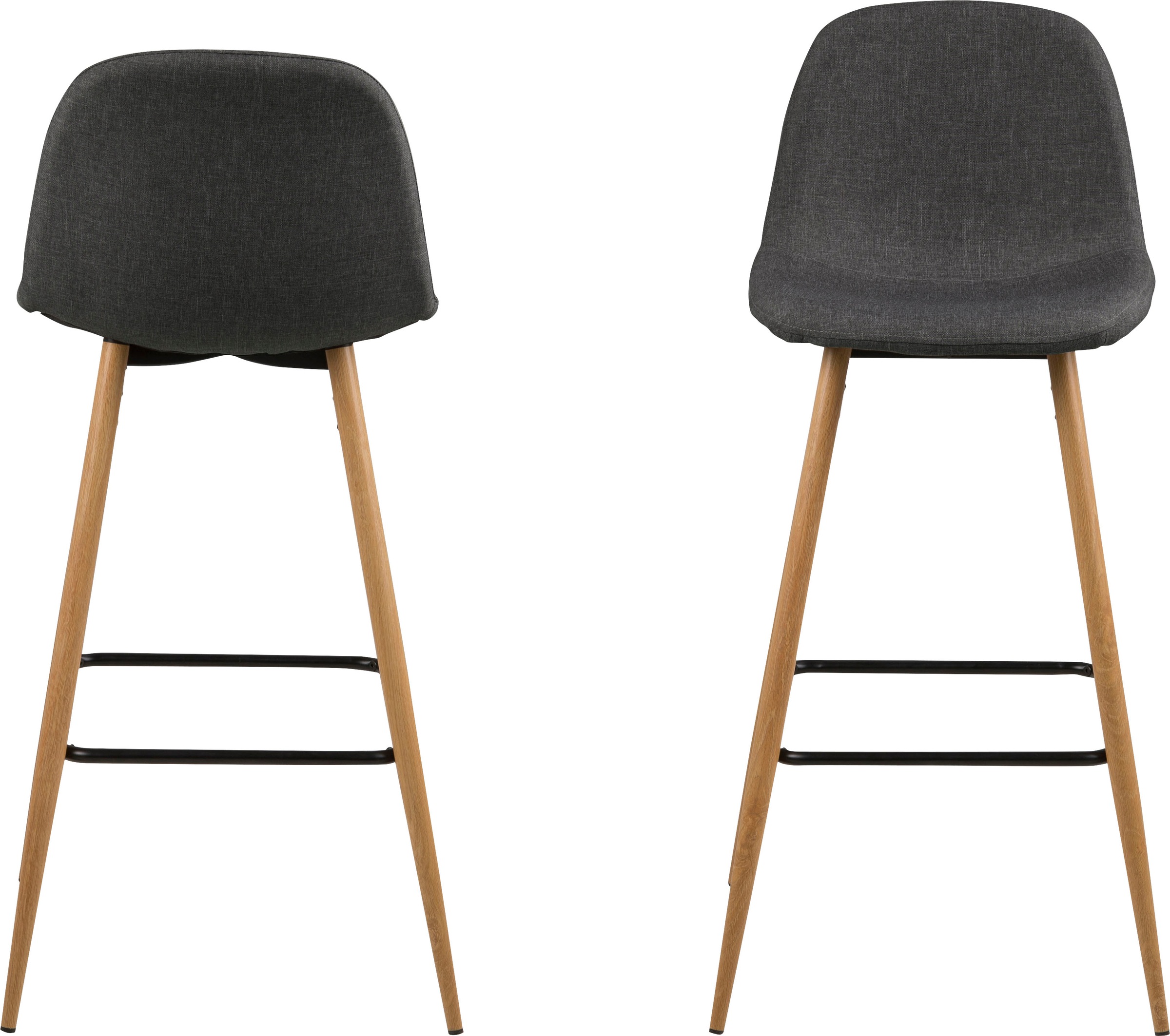 andas Bistrostuhl »Willy«, Webstoff, Gestell aus Metall, Sitzpolsterung aus pflegeleichten Kunstleder, oder Webstoff, Sitzhöhe 73 cm