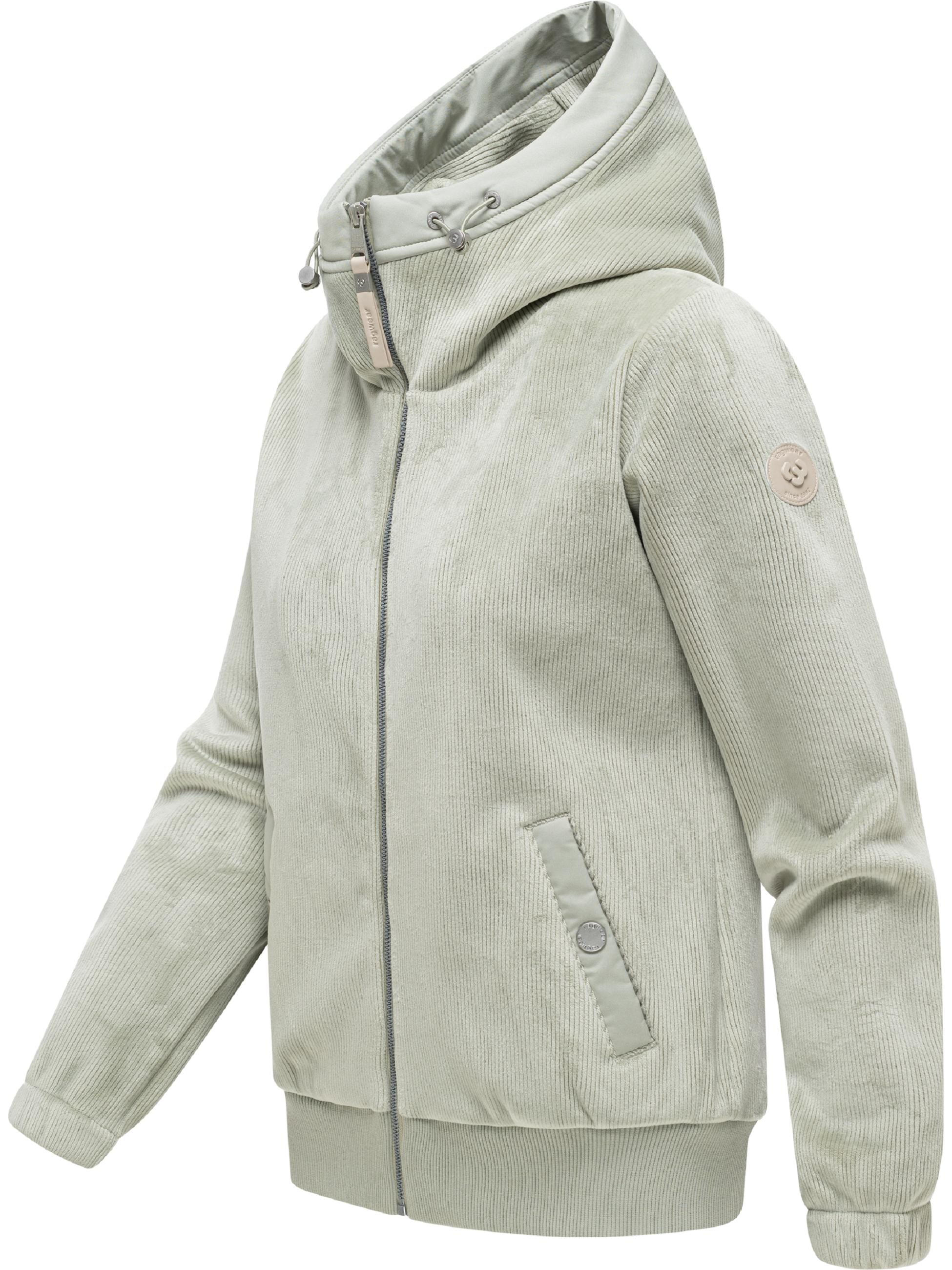 Ragwear Fleecejacke »Fleecejacke Cousy Short Bonded« mit Kapuze Übergangsjacke mit kuscheligem Teddyfell-Innenfutter