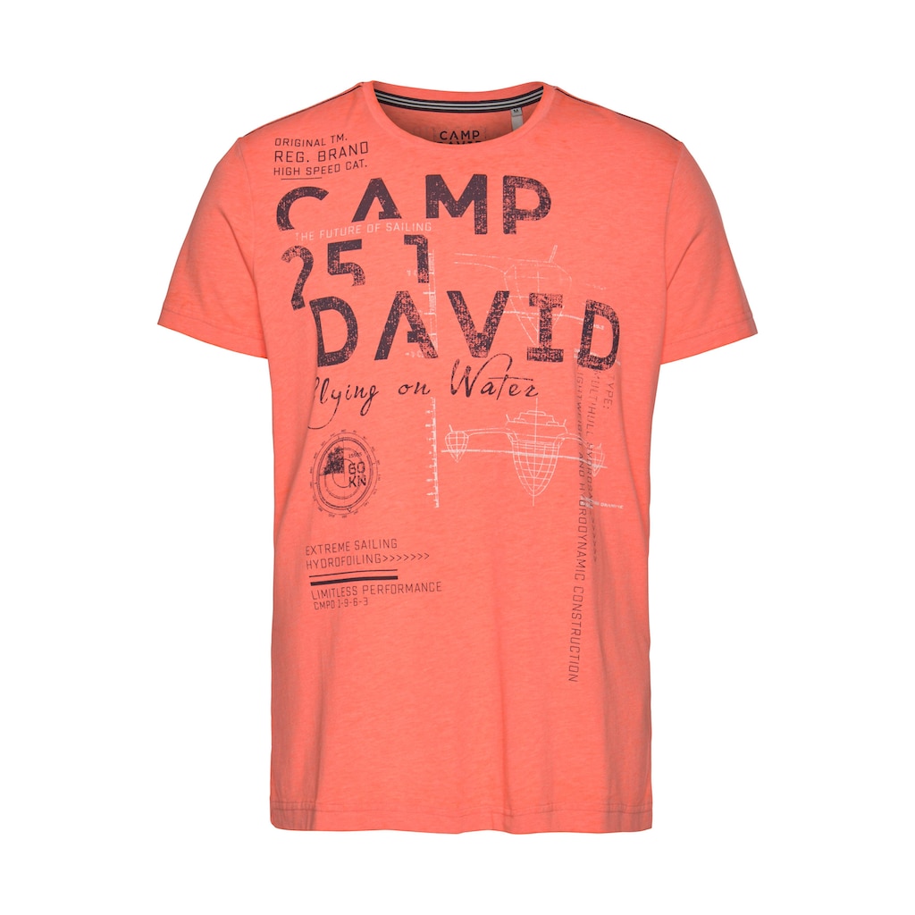 CAMP DAVID T-Shirt, mit Frontprint