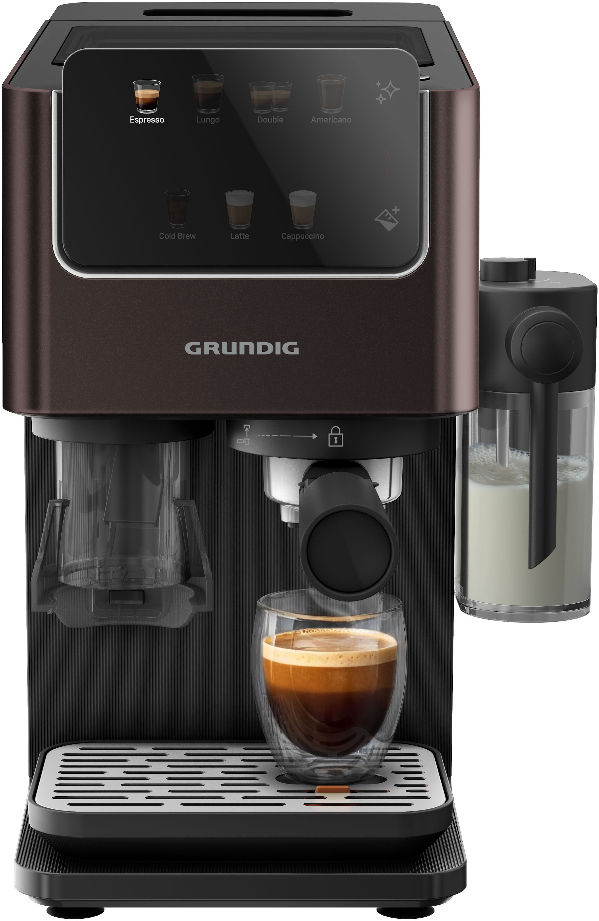 Grundig Siebträgermaschine »KSM 8530« mit Edelstahlmahlwerk