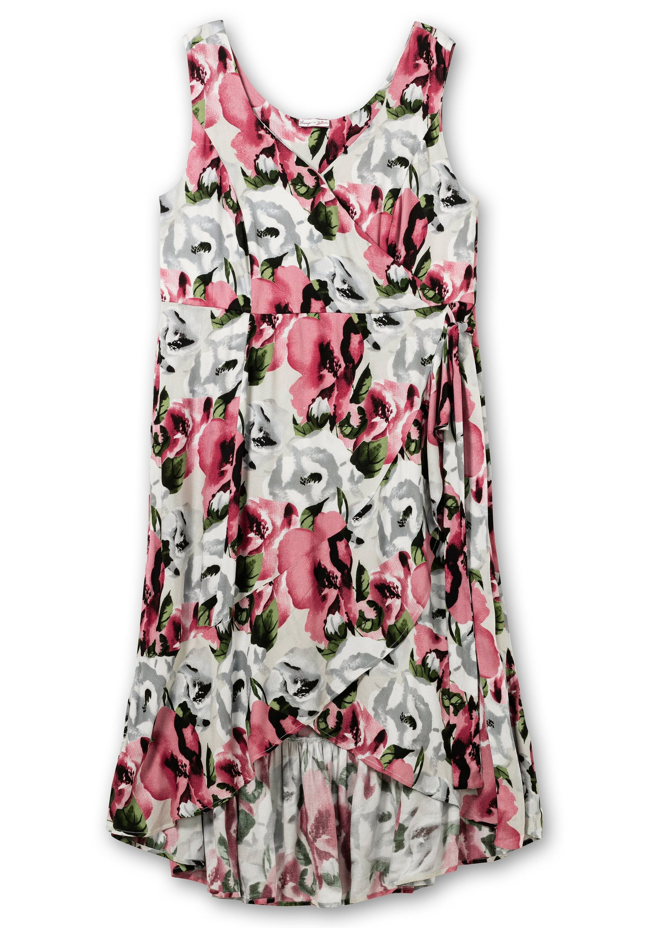 Sheego Sommerkleid »Maxikleid in Wickeloptik, mit Blumendruck«