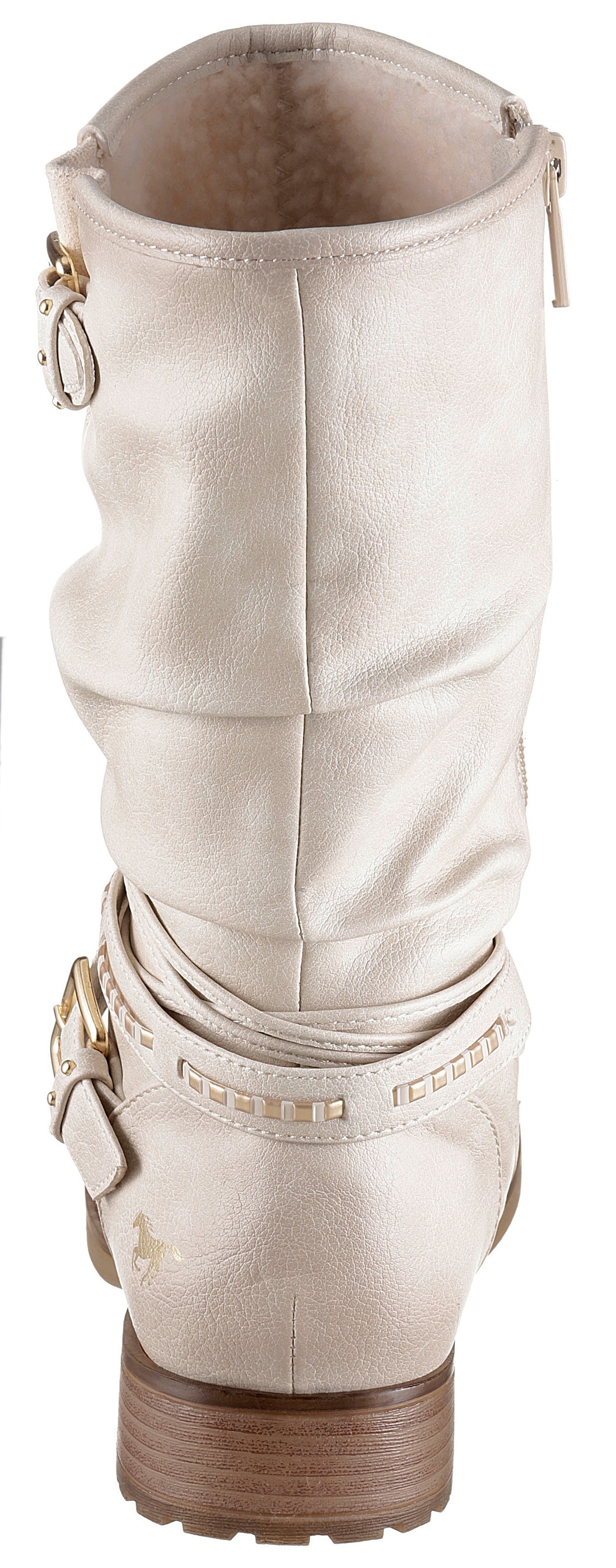 Mustang Shoes Winterstiefel, Stiefelette, Winterboots mit Zierschnallen am slouchy Schaft