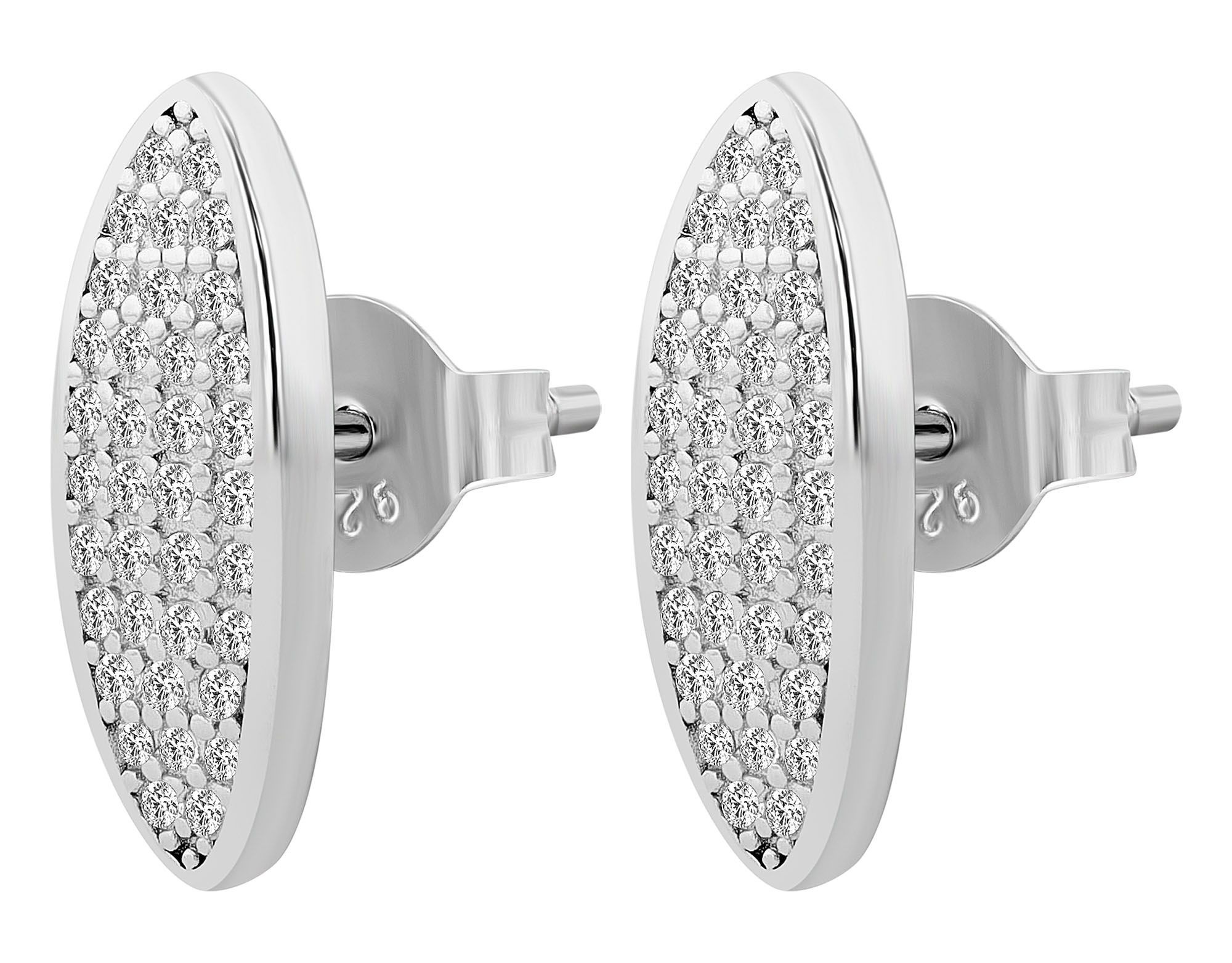Adelia´s Paar Ohrstecker »Damen Ohrringe ¿ Ohrstecker aus 925 Silber mit Zirkonia«