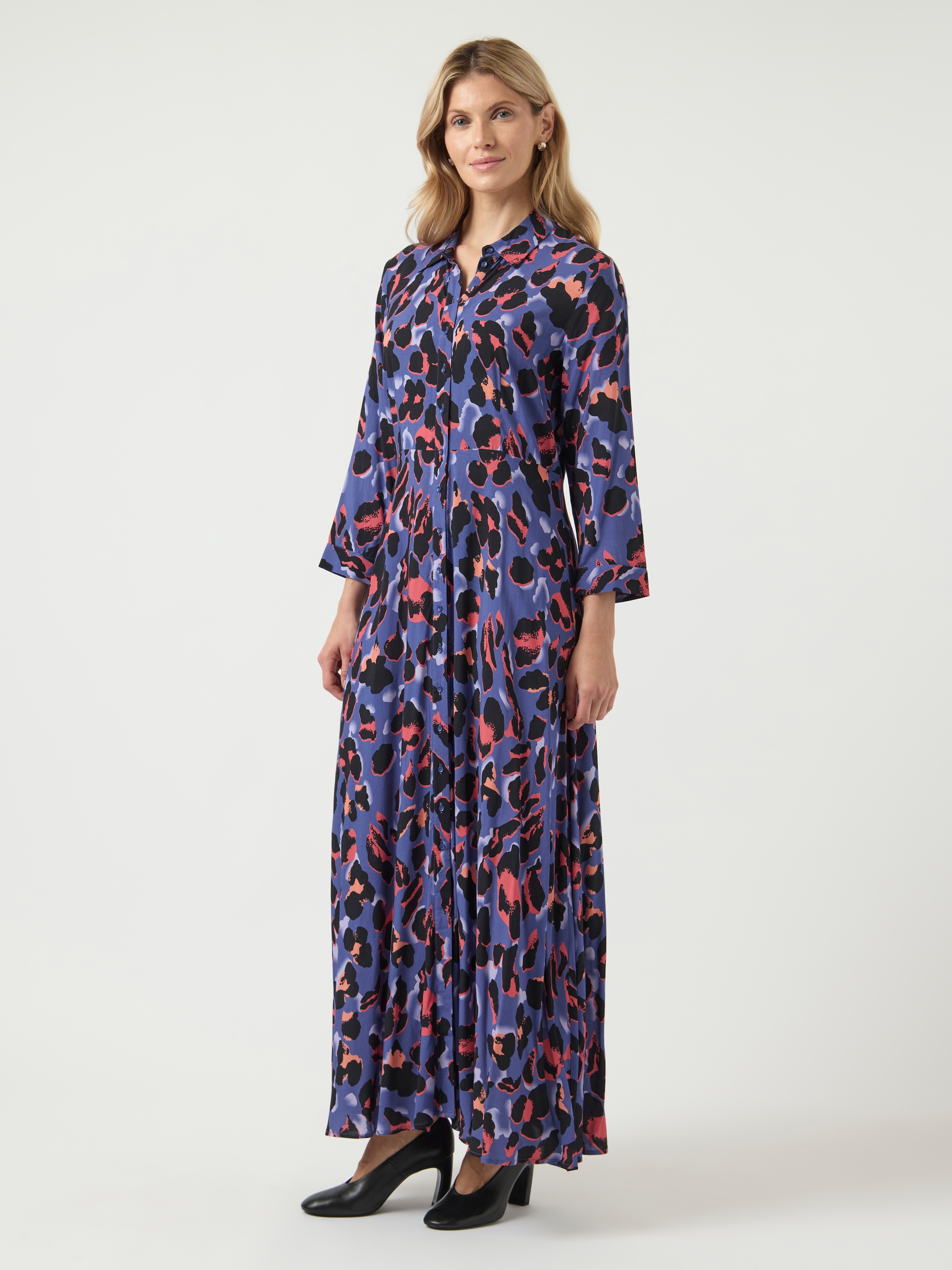Y.A.S Hemdblusenkleid »YASSAVANNA LONG SHIRT DRESS«, Sommerkleid, mit 3/4 Ärmel