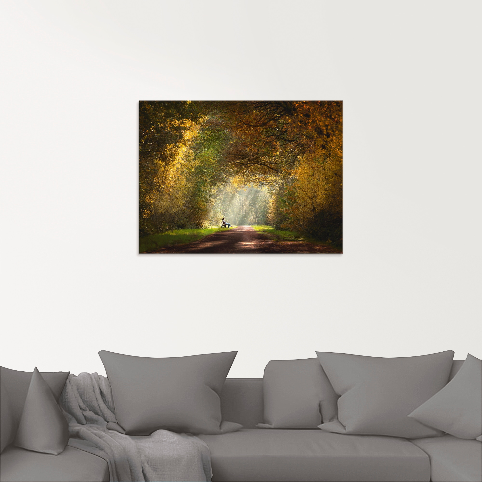 Artland Glasbild »Licht am Ende des Tunnels...«, Wald, (1 St.), in verschiedenen Größen