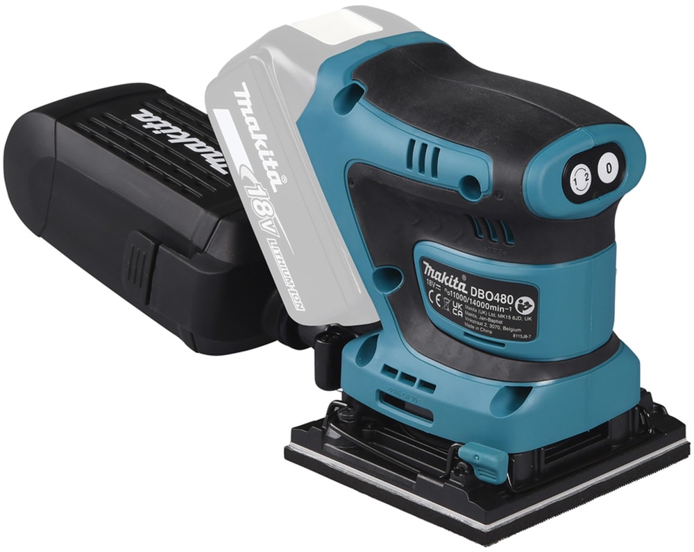 Makita Akku-Schwingschleifer »DBO480Z«, LXT 18V • 112x102 mm • 14.000 min-1, ohne Akku und Ladegerät