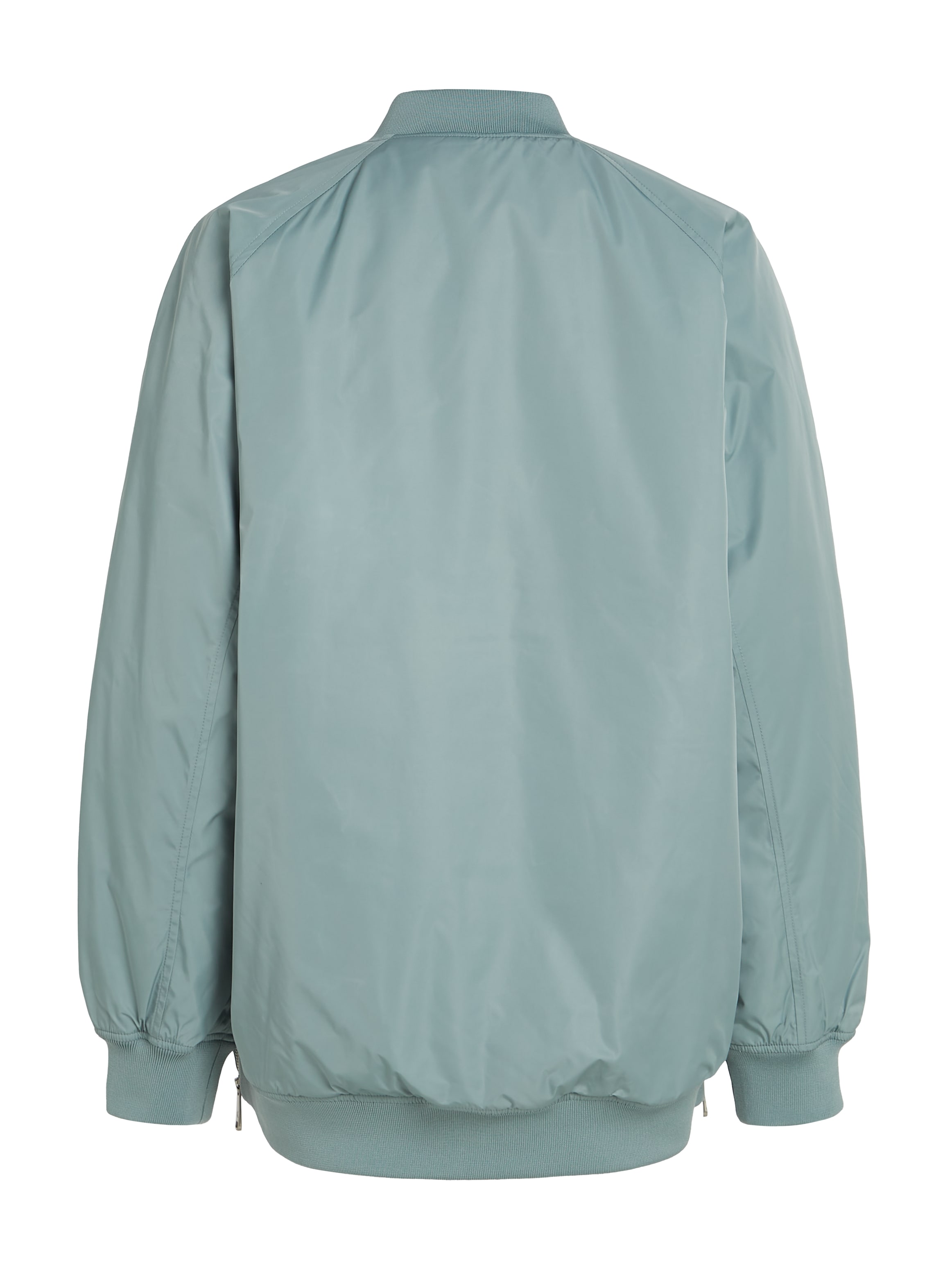 Calvin Klein Jeans Bomberjacke »LONG BOMBER«, mit Logodruck, Rumpfabschluss verengt durch Gummizug
