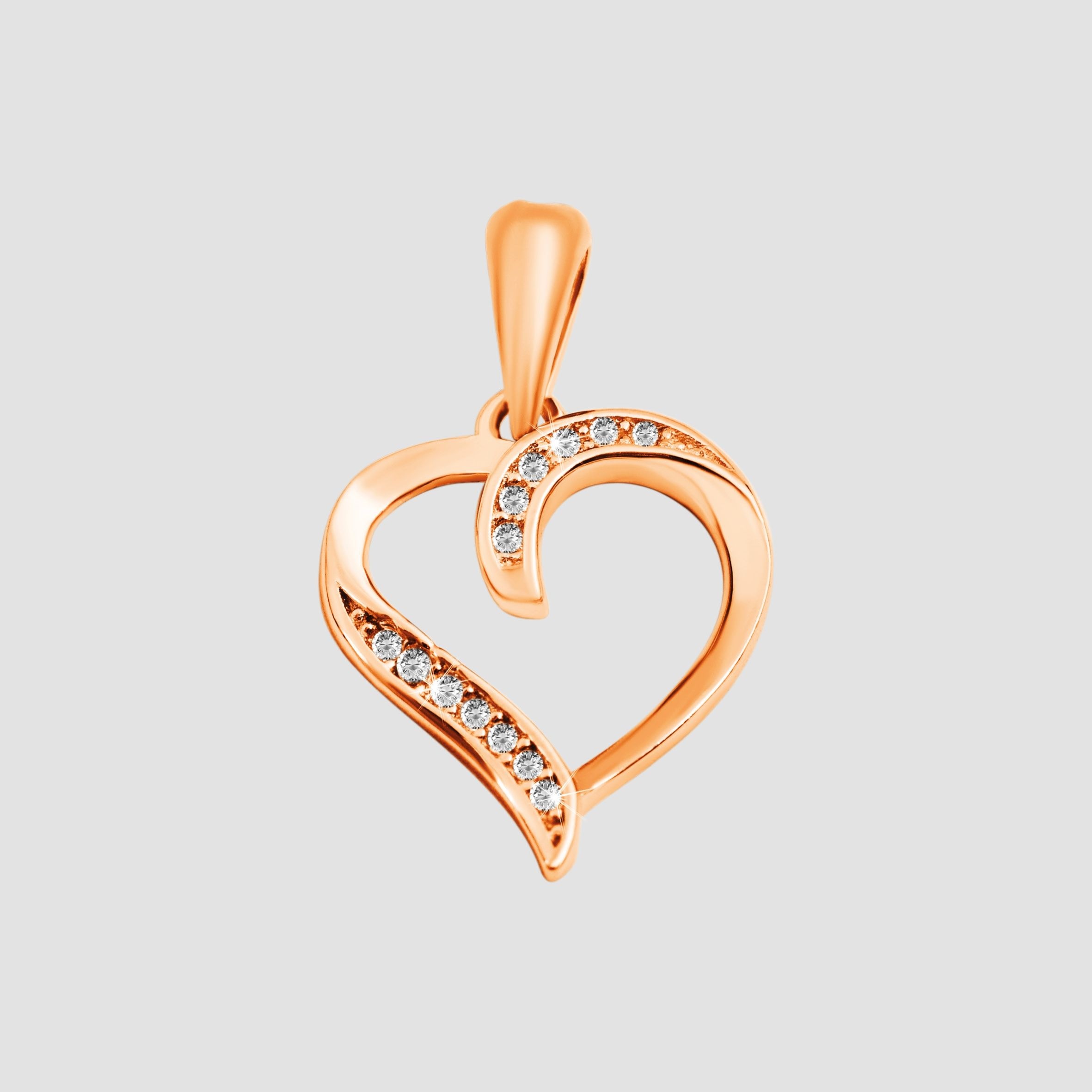 Adelia´s Herzanhänger »Damen Anhänger ¿ Herz Herzanhänger aus 925 Silber mit Zirkonia«