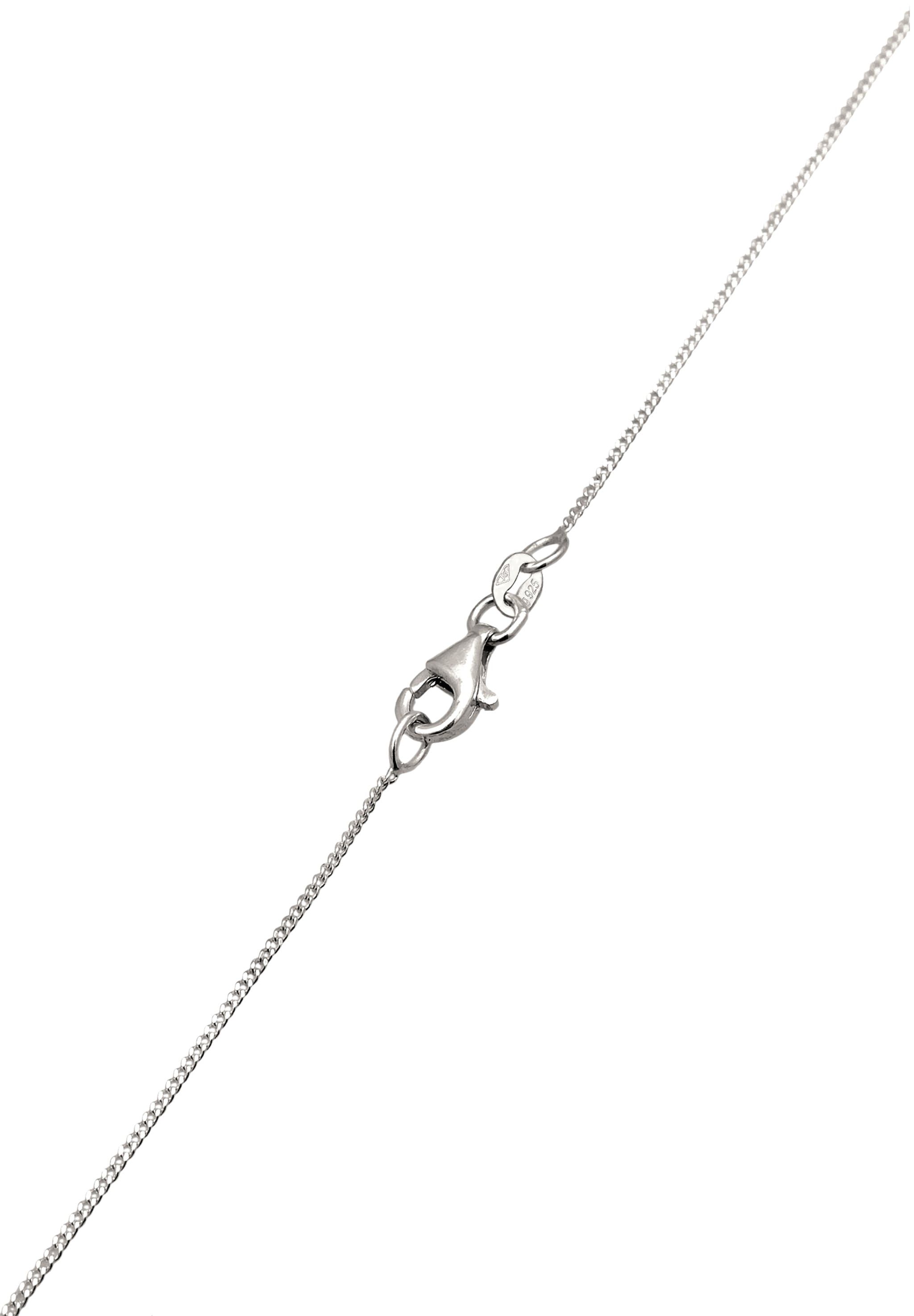 Elli Silberkette »Halskette Mond Zirkonia Weiß 925 Sterling Silber«