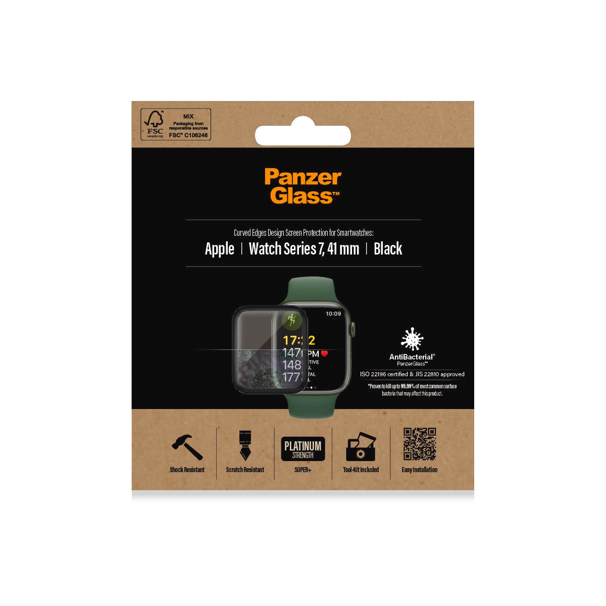 PanzerGlass Displayschutzglas »Screen Protector Glass« für Apple Watch Series 7/8 41mm