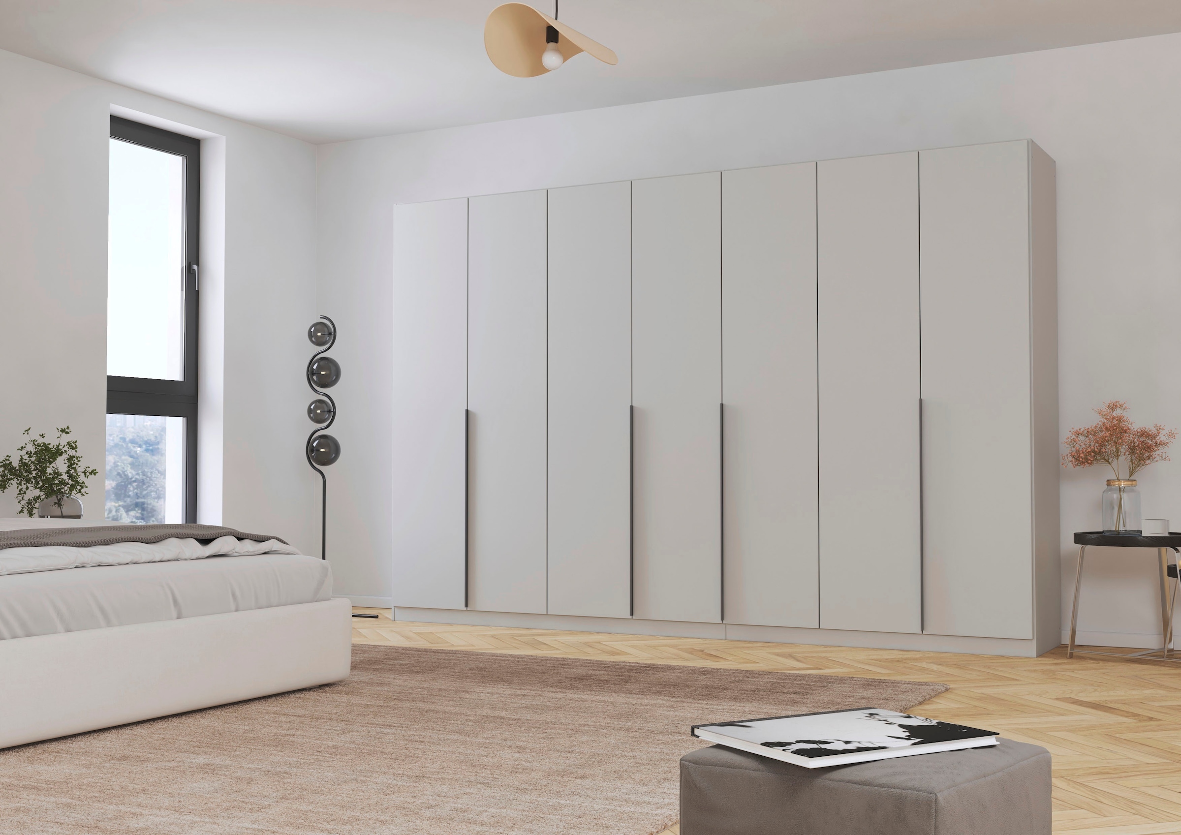 rauch Drehtürenschrank »Kleiderschrank Schrank Garderobe AGORDO TOPSELLER Schlafzimmer«, (in zwei Griff-Farben, Breiten 91-360 cm, Dekor- oder Hochglanzfront), durchdachte Innenausstattung, in 7 Breiten und 2 Höhen MADE IN GERMANY