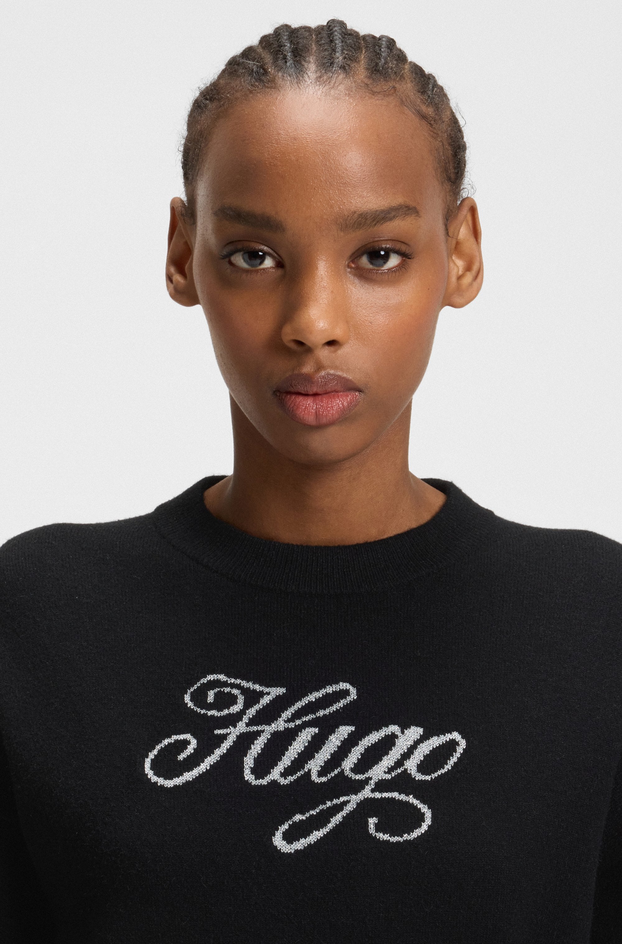 HUGO Blue Strickpullover »Slogix« mit Swirl-Logo