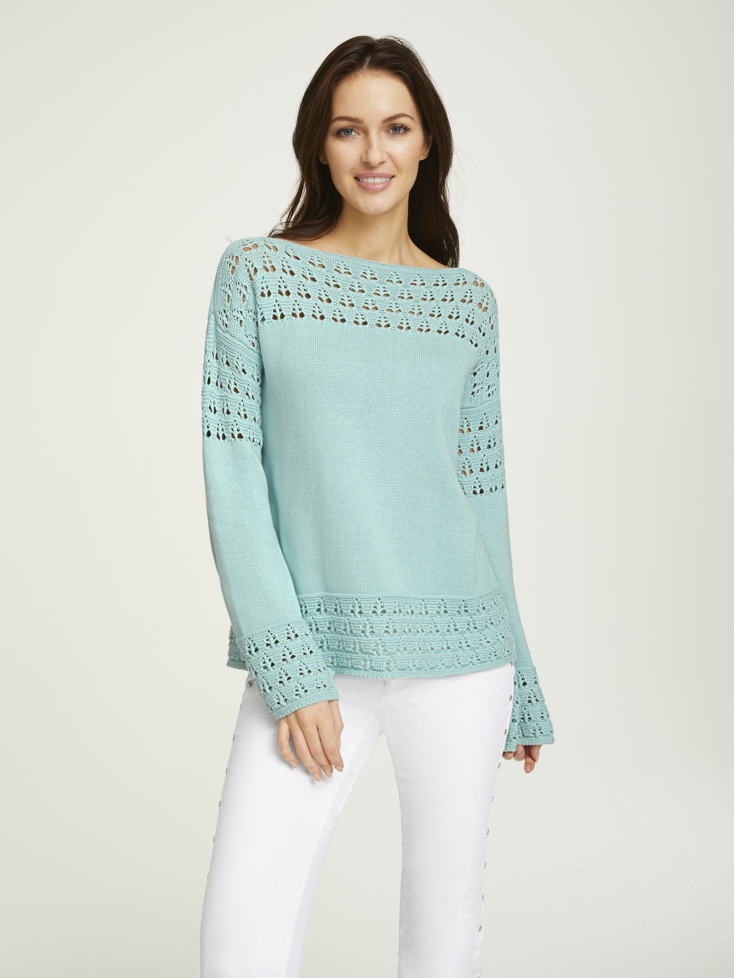 Pullover mit Ajourstrick