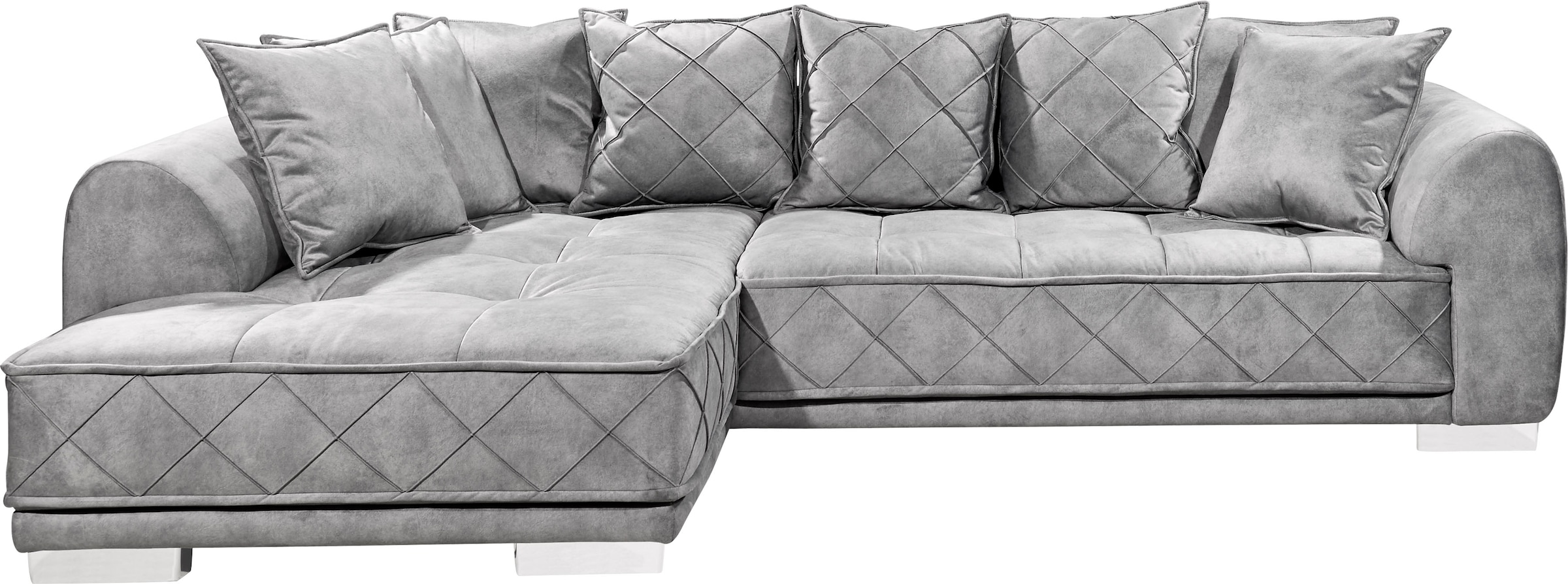 ED EXCITING DESIGN Ecksofa Sentina, mit Rückenkissen