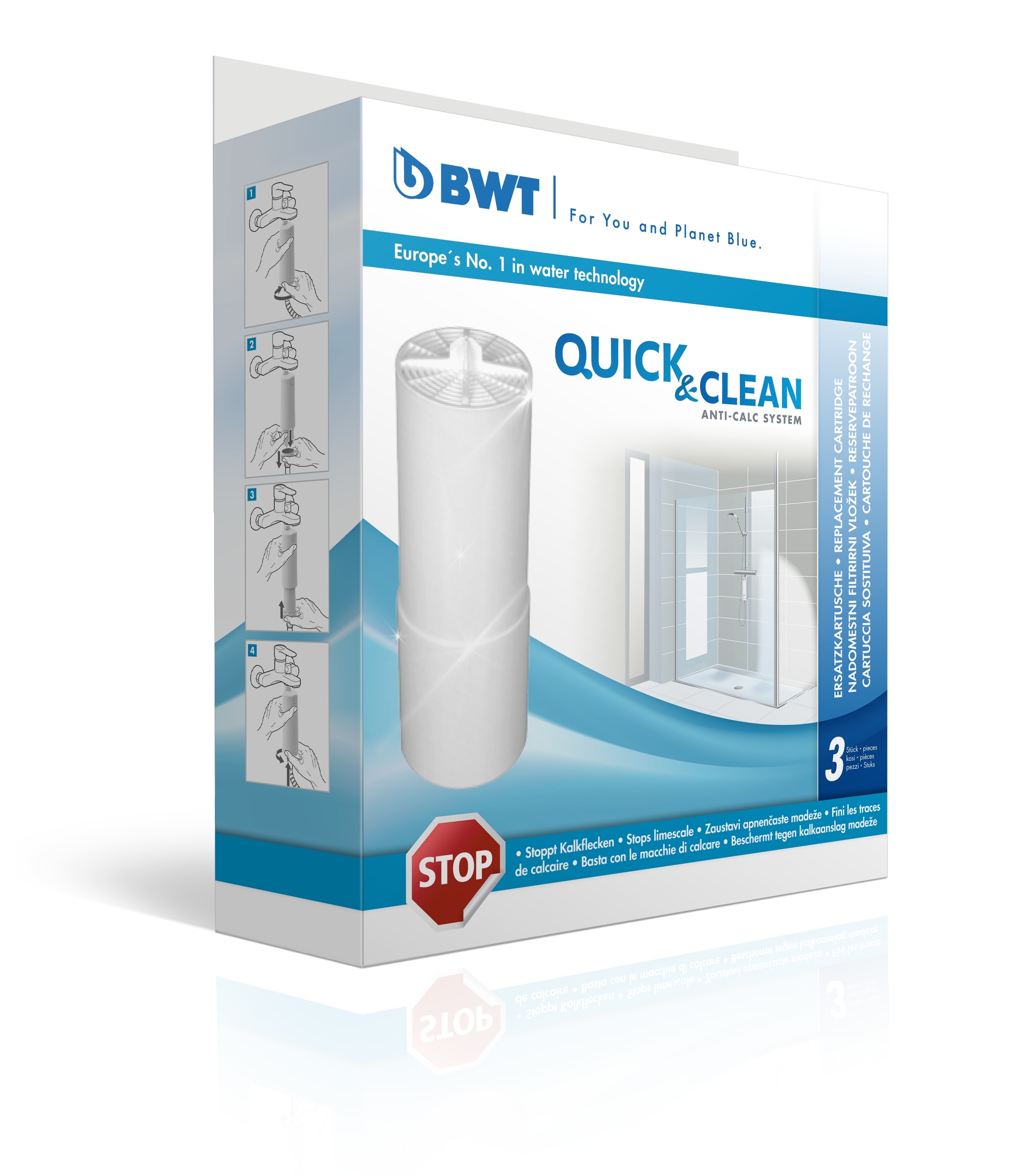 BWT Kalk- und Wasserfilter »Quick & Clean Antikalk-Filtersystem«