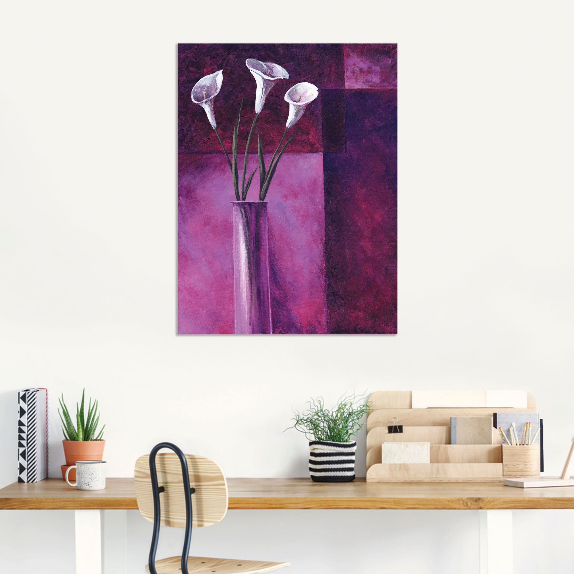 Artland Wandbild »Callas Lila«, Blumen, (1 St.), als Alubild, Outdoorbild, Leinwandbild in verschied. Größen