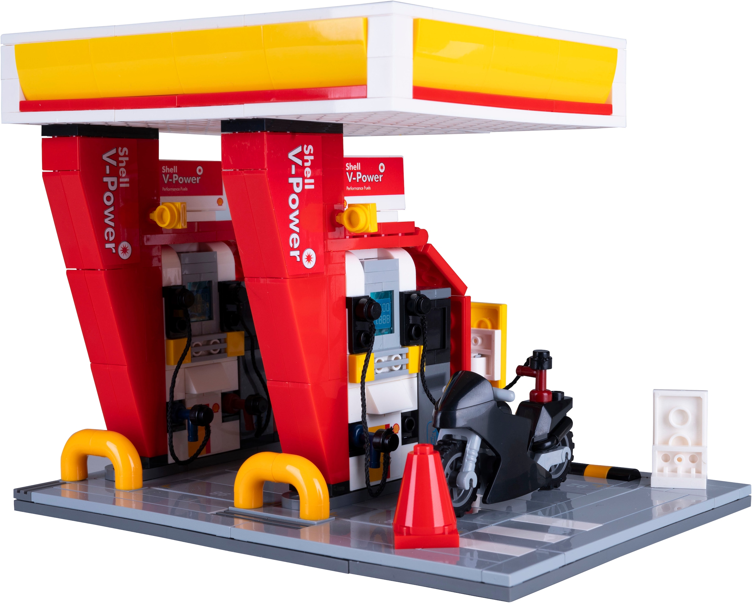 Jamara Konstruktions-Spielset »CaDA, Shell Tankstelle Bricks«, (305 St.)
