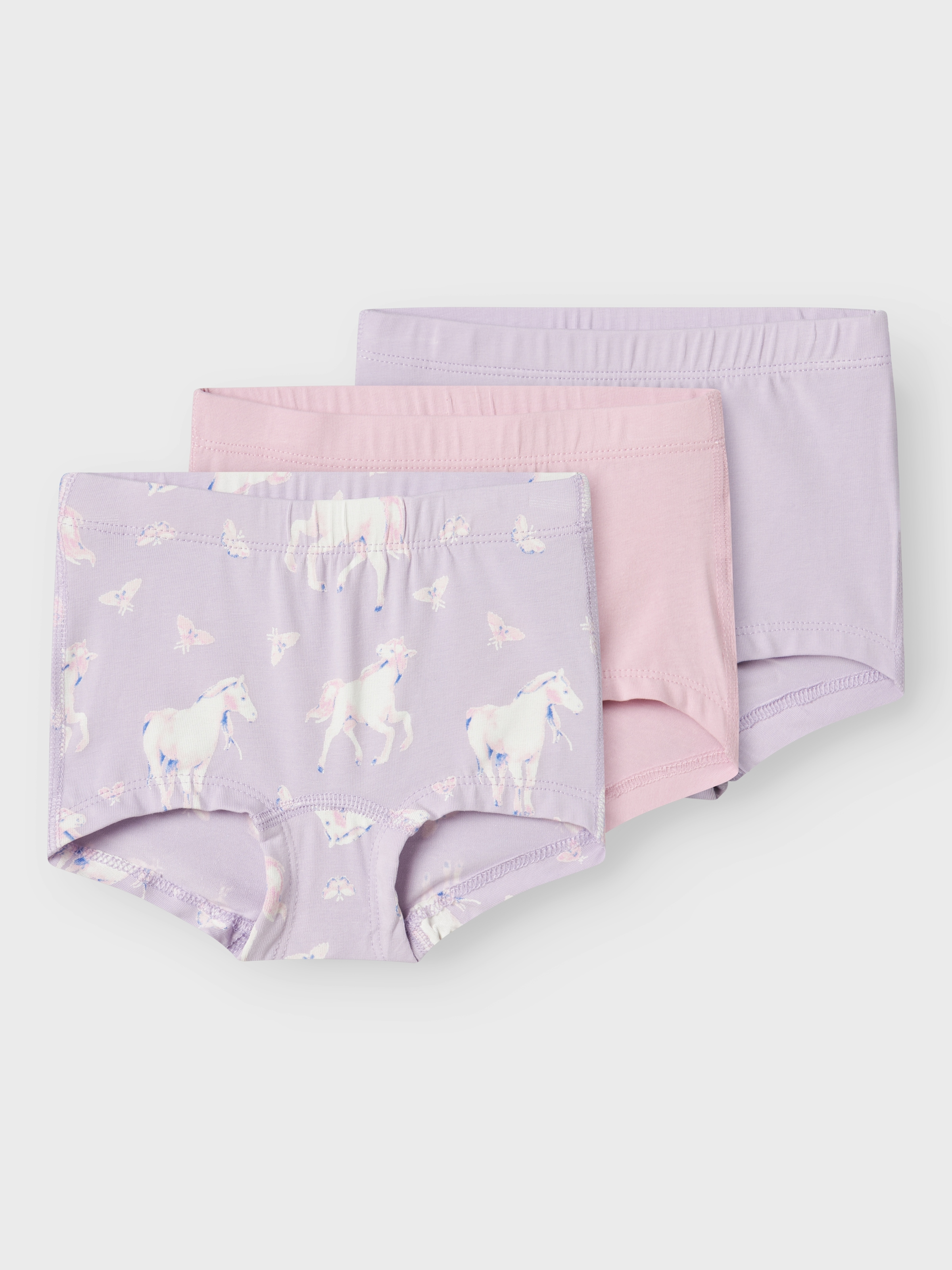 Name It Panty »NMFTIGHTS 3P PASTEL LILAC HORSE NOOS«, (Packung, 3 St.)