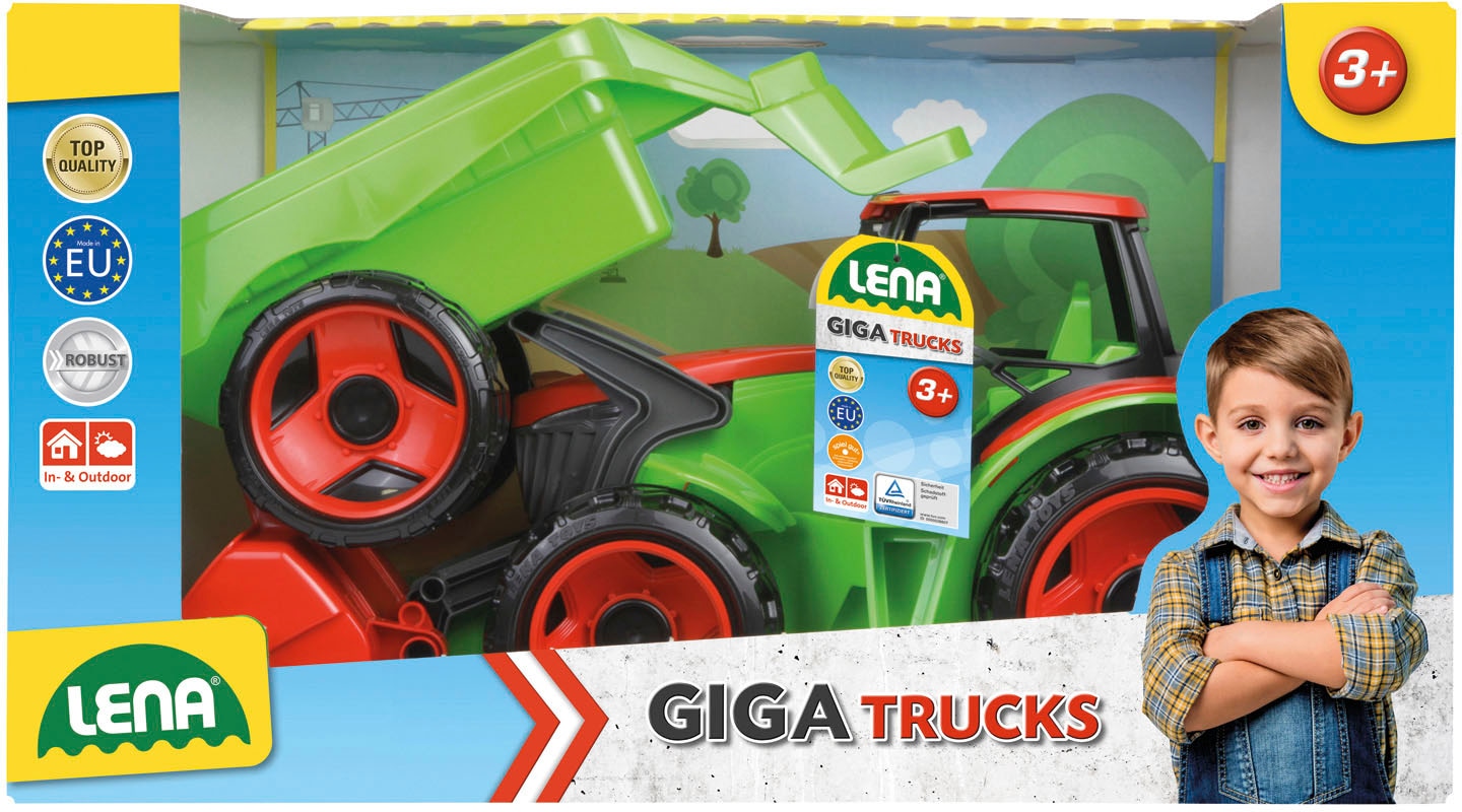 Lena® Spielzeug-Traktor »Giga Trucks Traktor mit Frontlader & Anhänger«, Made in Europe