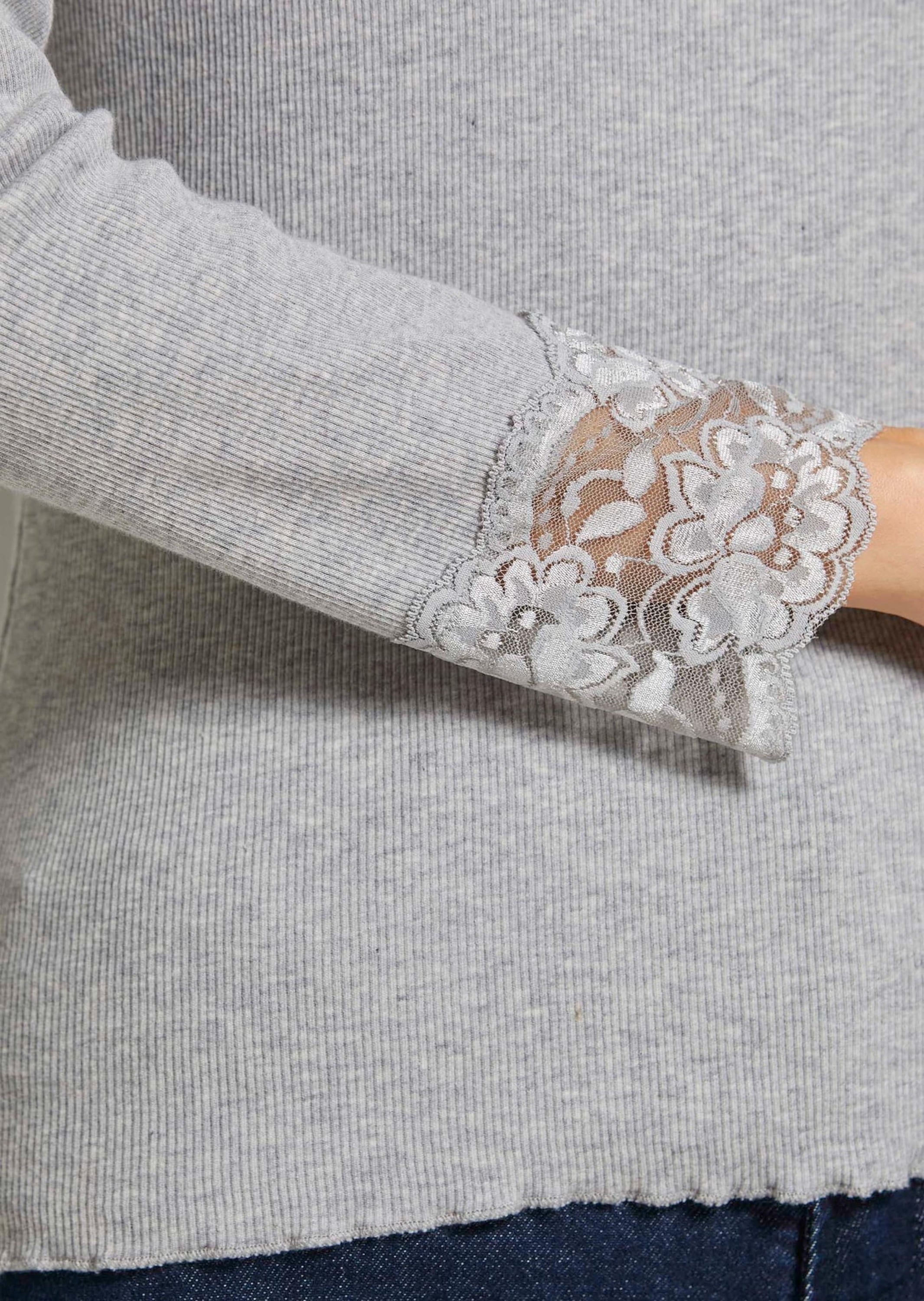 MADELEINE Langarmshirt »Shirt Rollkragen-Shirt mit Spitze«