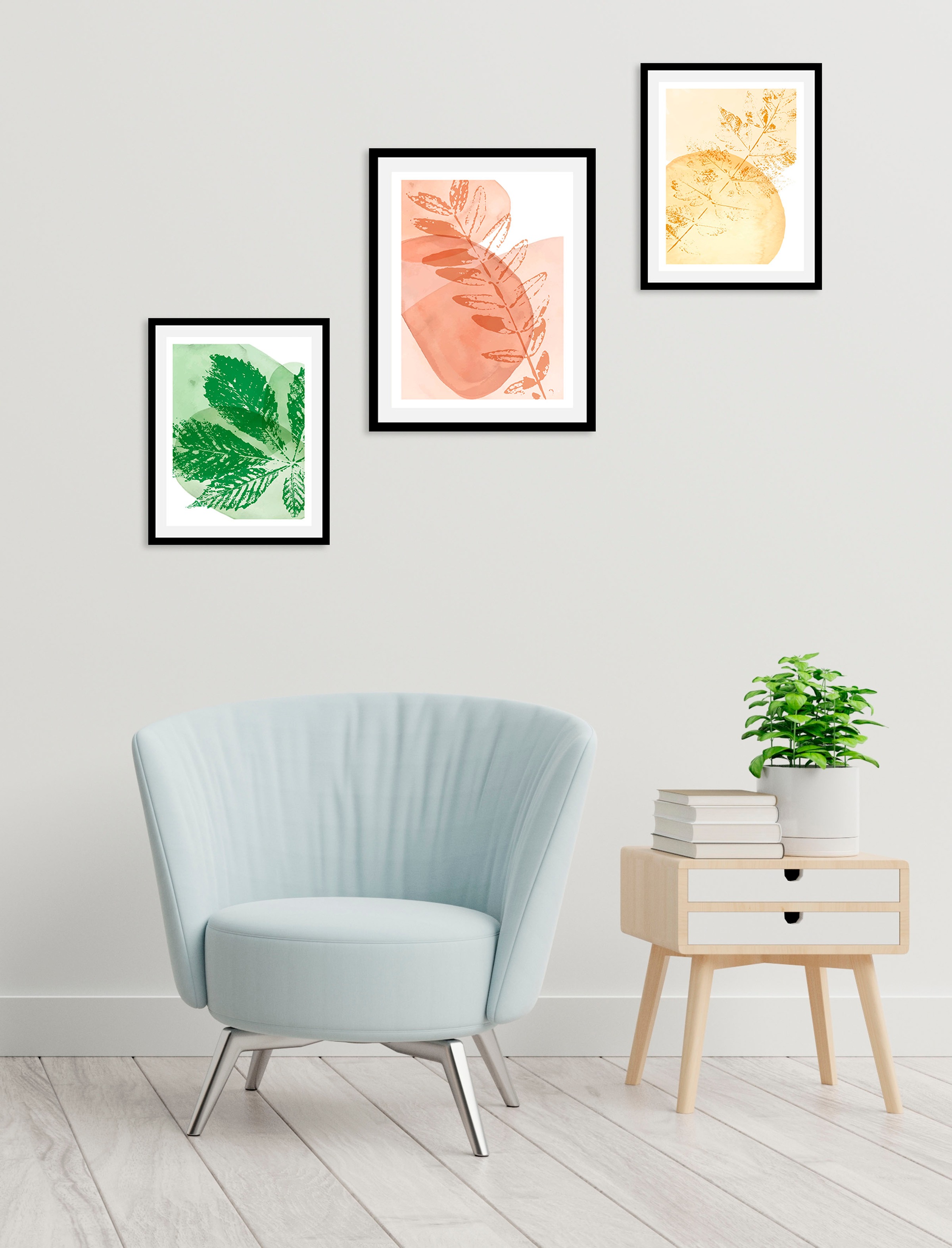 queence Bild »Set Hermia« Abstrakt | Blumen | Figuren 1 Stk. tlg. gerahmt