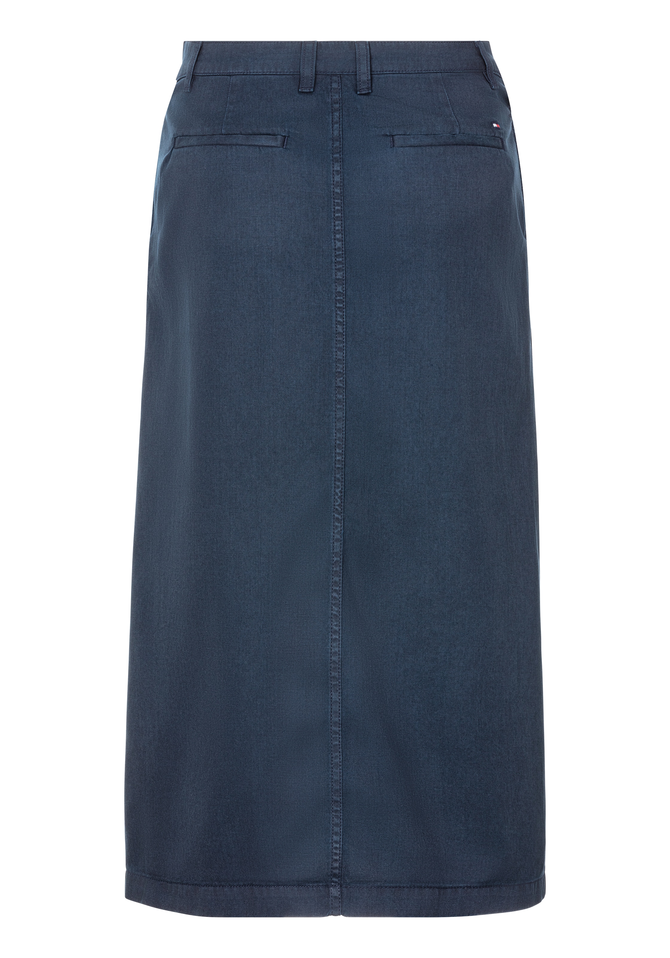 Tommy Hilfiger Webrock »CO TENCEL MIDI SKIRT«, mit Schlitz
