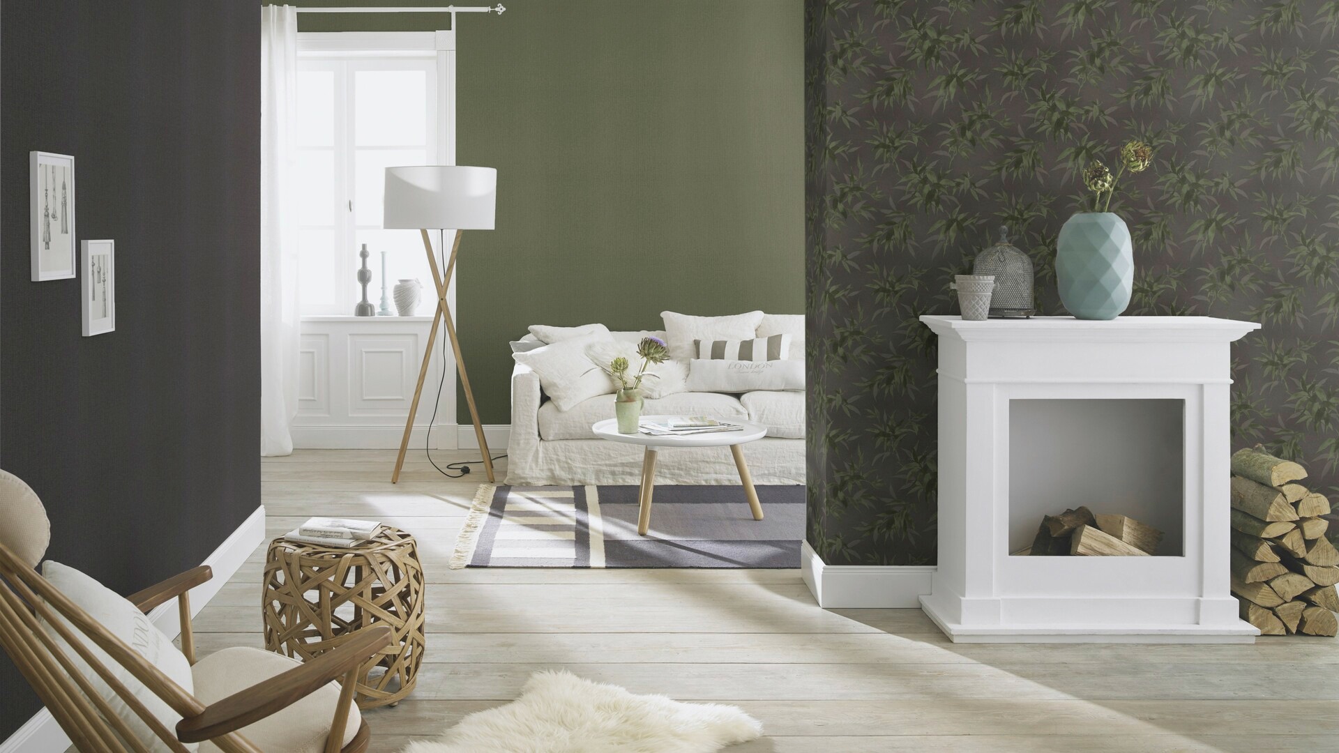 Rasch Vliestapete »Kimono« Strukturmuster | unifarben mit Farbeinsätzen strukturiert gut lichtbeständig, hochwaschbeständig