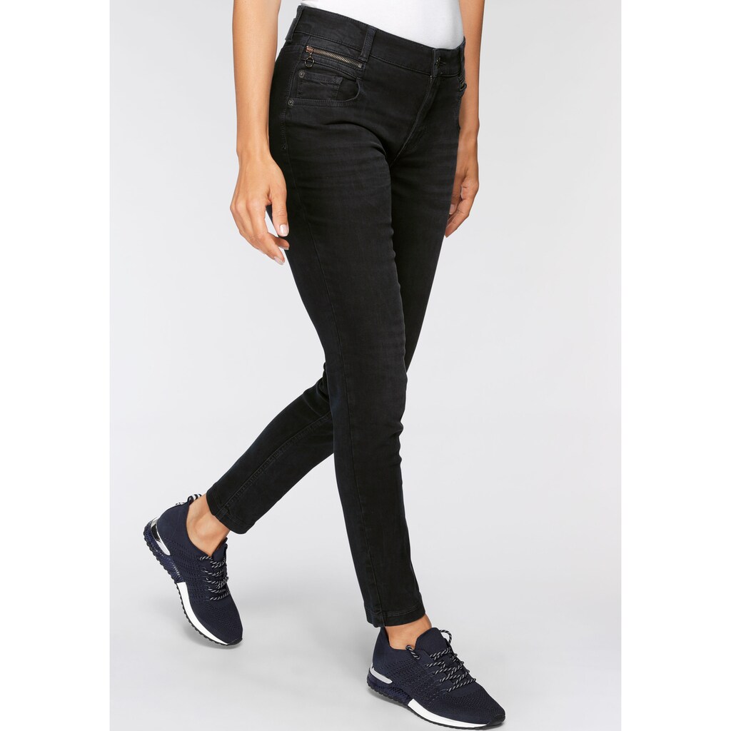 MAC Slim-fit-Jeans »Mel-Zip«, Bekannte Form mit schmaler Fussweite