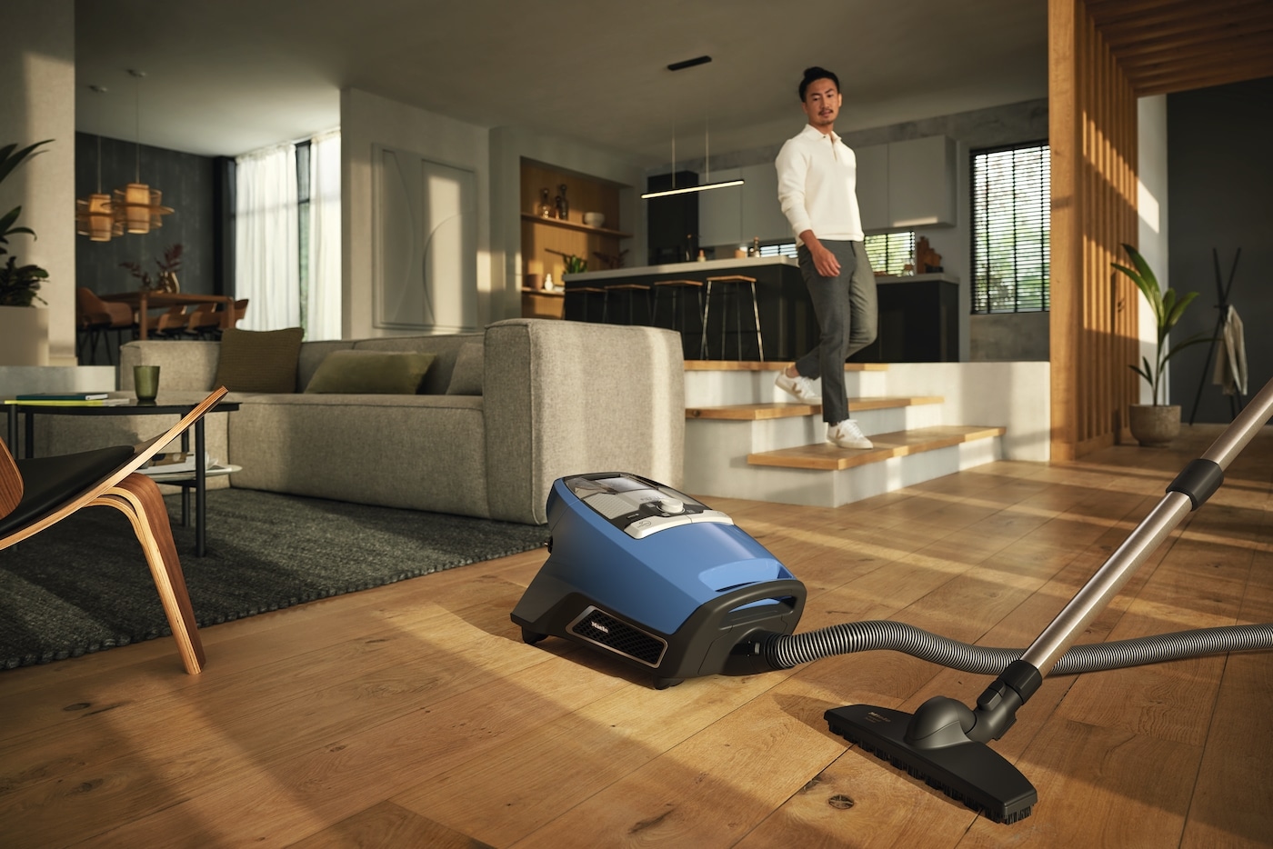 Miele Bodenstaubsauger »Blizzard CX1 Parquet«, 890 W, beutellos, Techblau