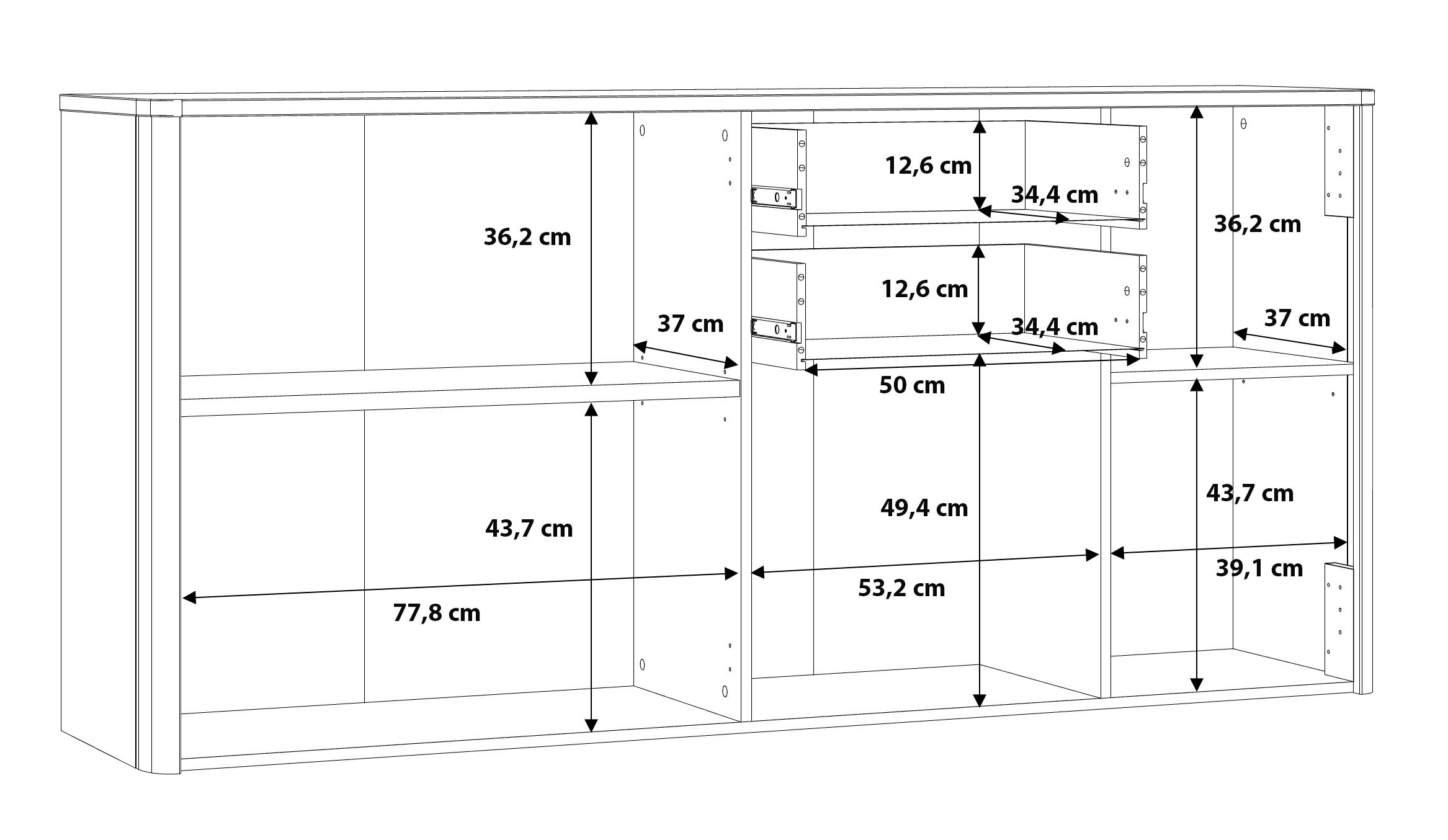 FORTE Sideboard, Breite ca. 182 cm bestellen online bei OTTO