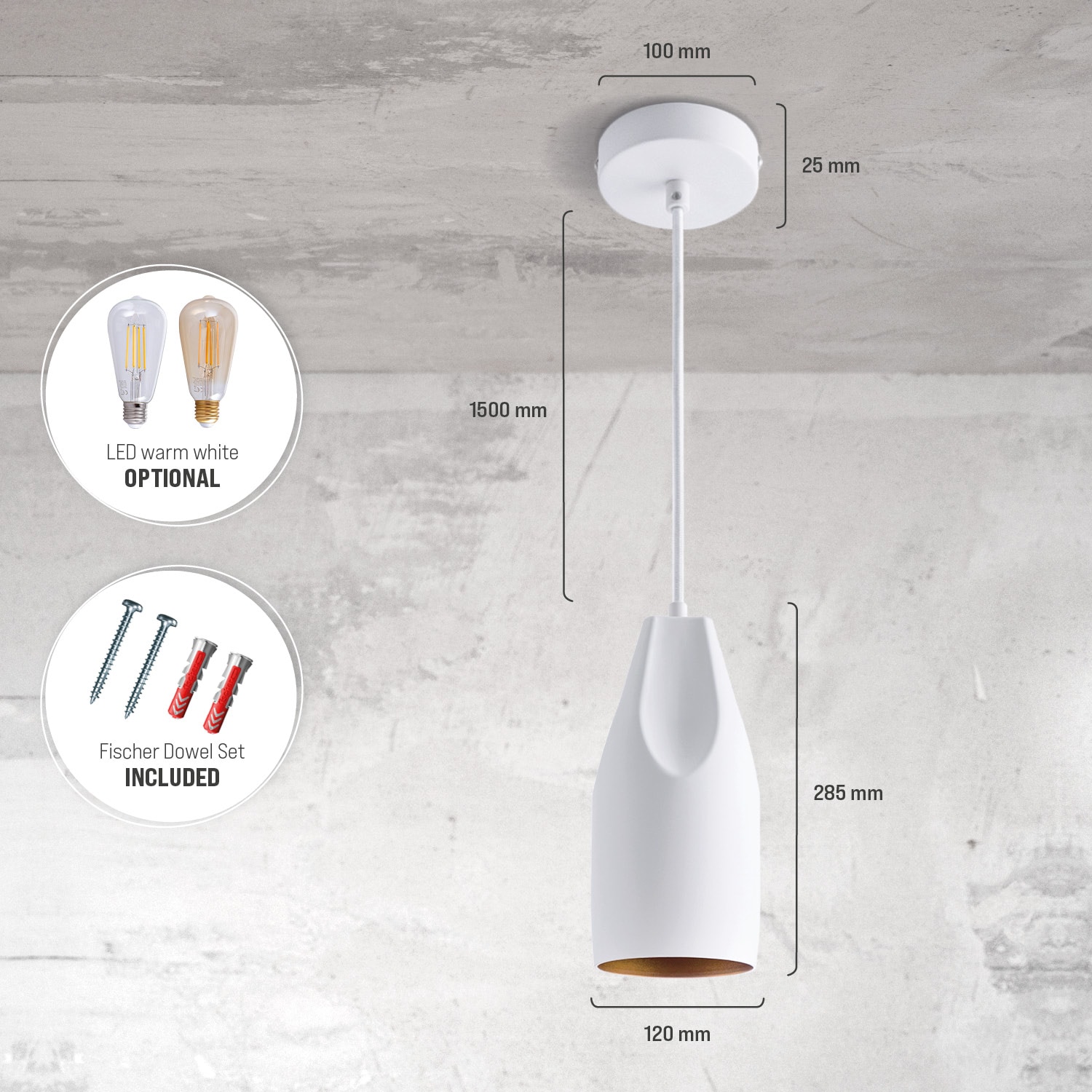 Paco Home Pendelleuchte »HURLEY I« E27 Hängelampe Esszimmer Küchenlampe Hängend Esstischlampe Innen Gold