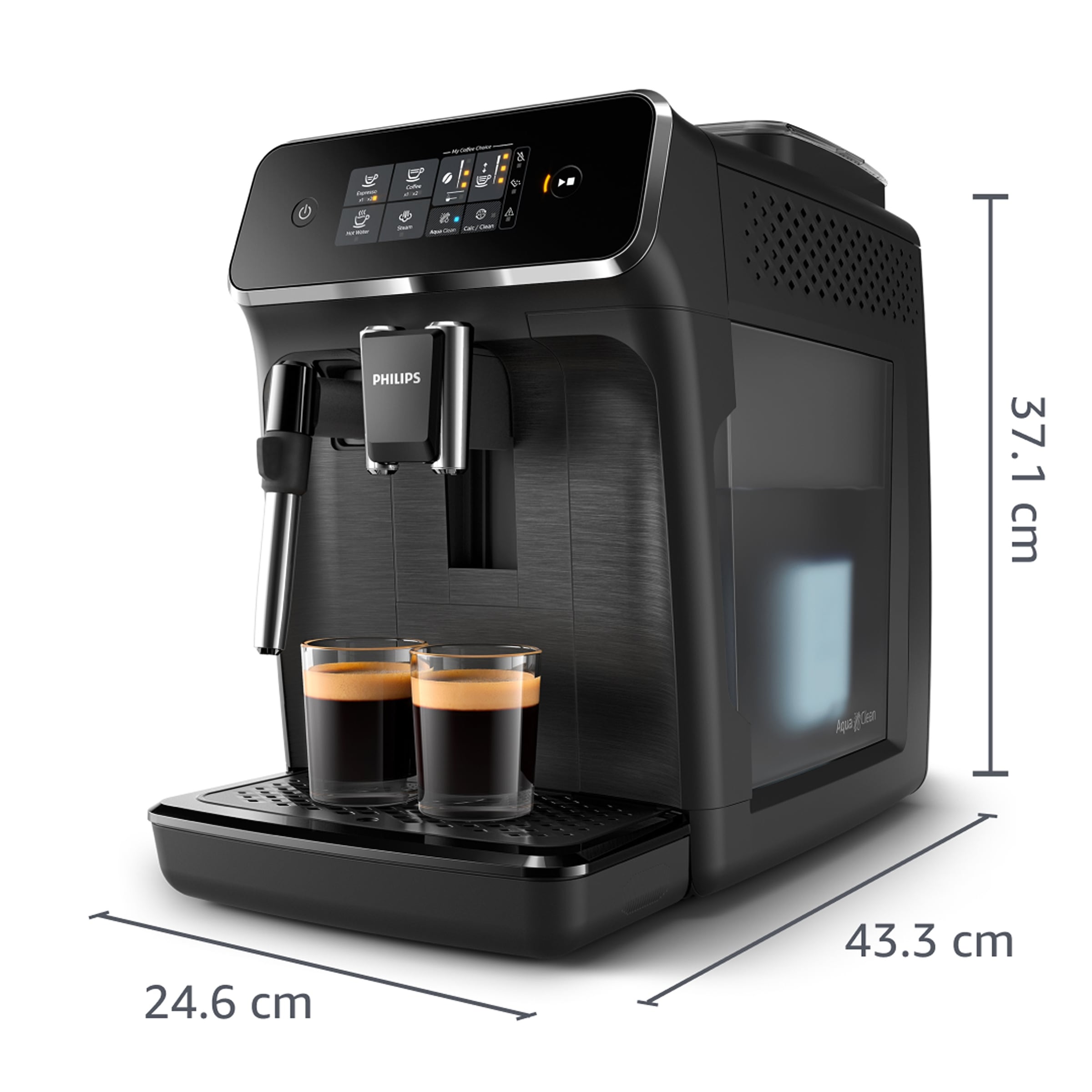 Philips Kaffeevollautomat »2200 Serie EP2220/10 Pannarello«, für 2 Kaffeespezialitäten und anpassbarer Aromastärke, mattschwarz