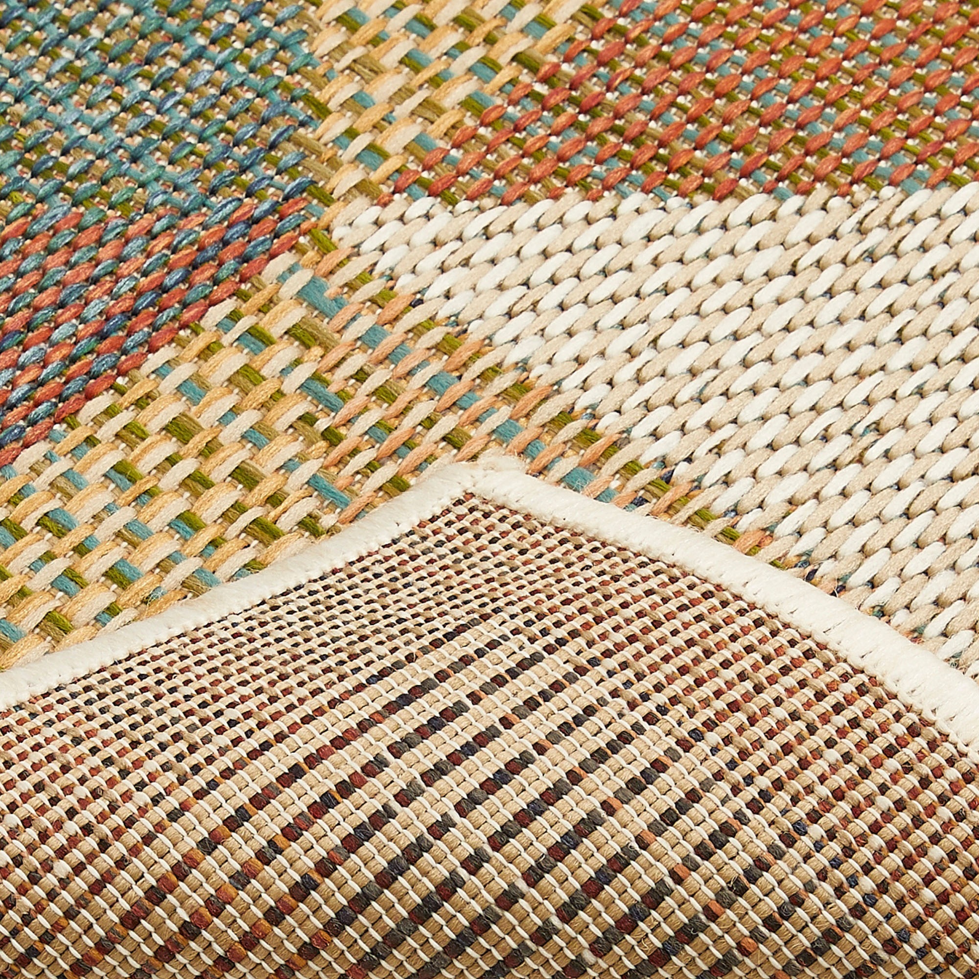 Andiamo Teppich »Sedona Dreieck« rechteckig 6 mm Höhe Flachgewebe, modernes Design, In- und Outdoor geeignet