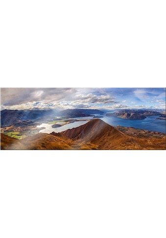 Wall-Art Acrylglasbild »Yan - Aussicht vom Roys Peak - Panorama«, 100/40 cm kaufen