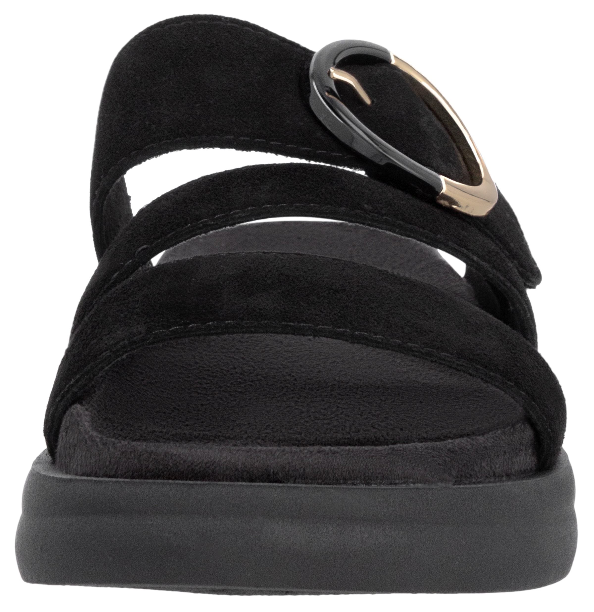 Remonte Pantolette, Sommerschuh, Schlupfschuh, Komfortschuh mit großer Zierschnalle