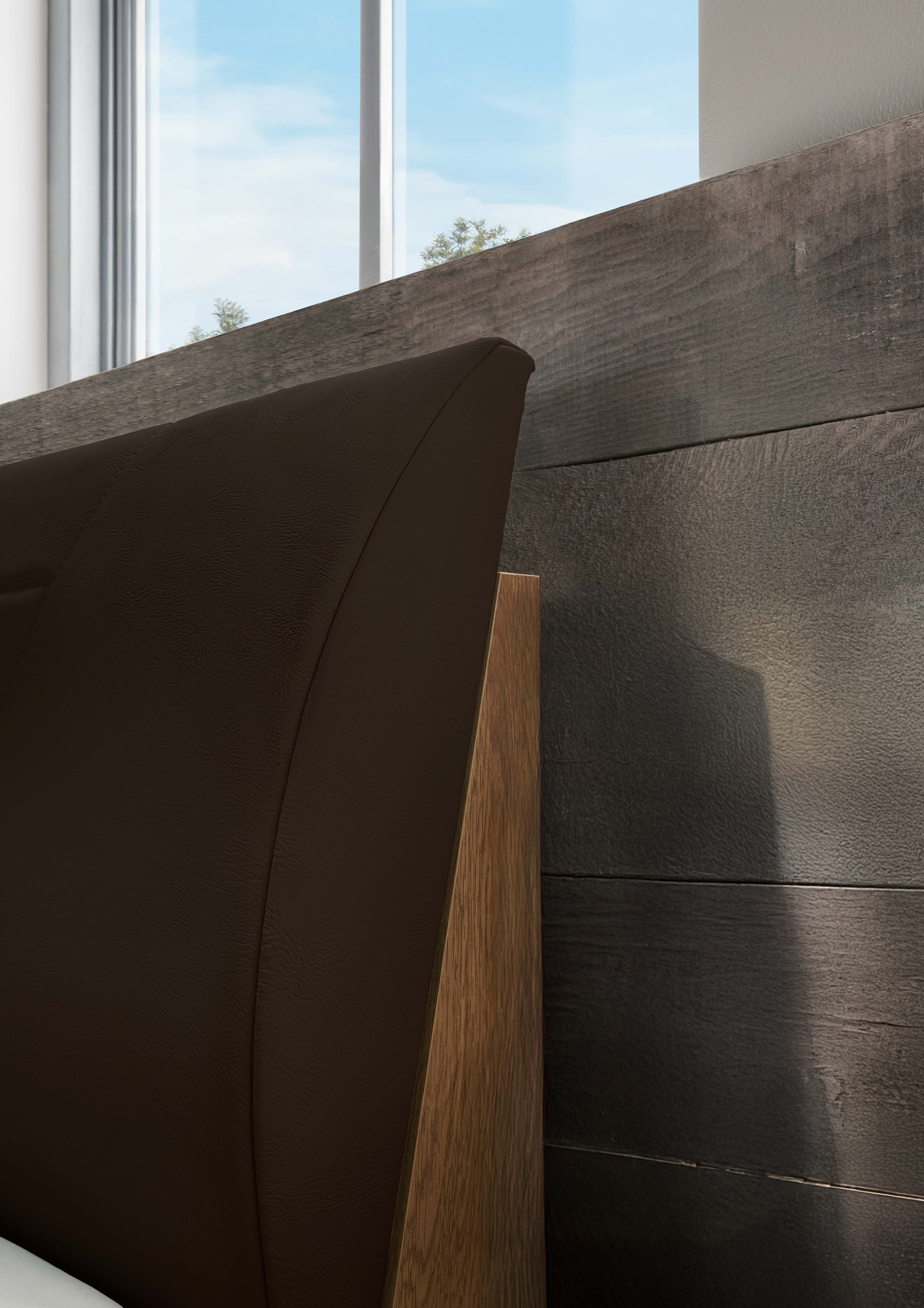 WIEMANN Holzbett »Cardiff, Bettgestell, Bettrahmen, teilmassiv, mit Polsterkopfteil« Belastbarkeit 110/220 Kg, 4-fache höhenverstellbar, MADE IN GERMANY,  Fußteil aus Massivholz, verschiedene Größen