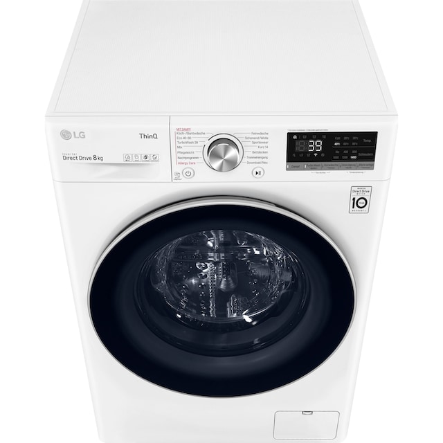 LG Waschmaschine »F4WV708P1E«, Serie 7, F4WV708P1E, 8 kg, 1400 U/min,  TurboWash® - Waschen in nur 39 Minuten bestellen bei OTTO